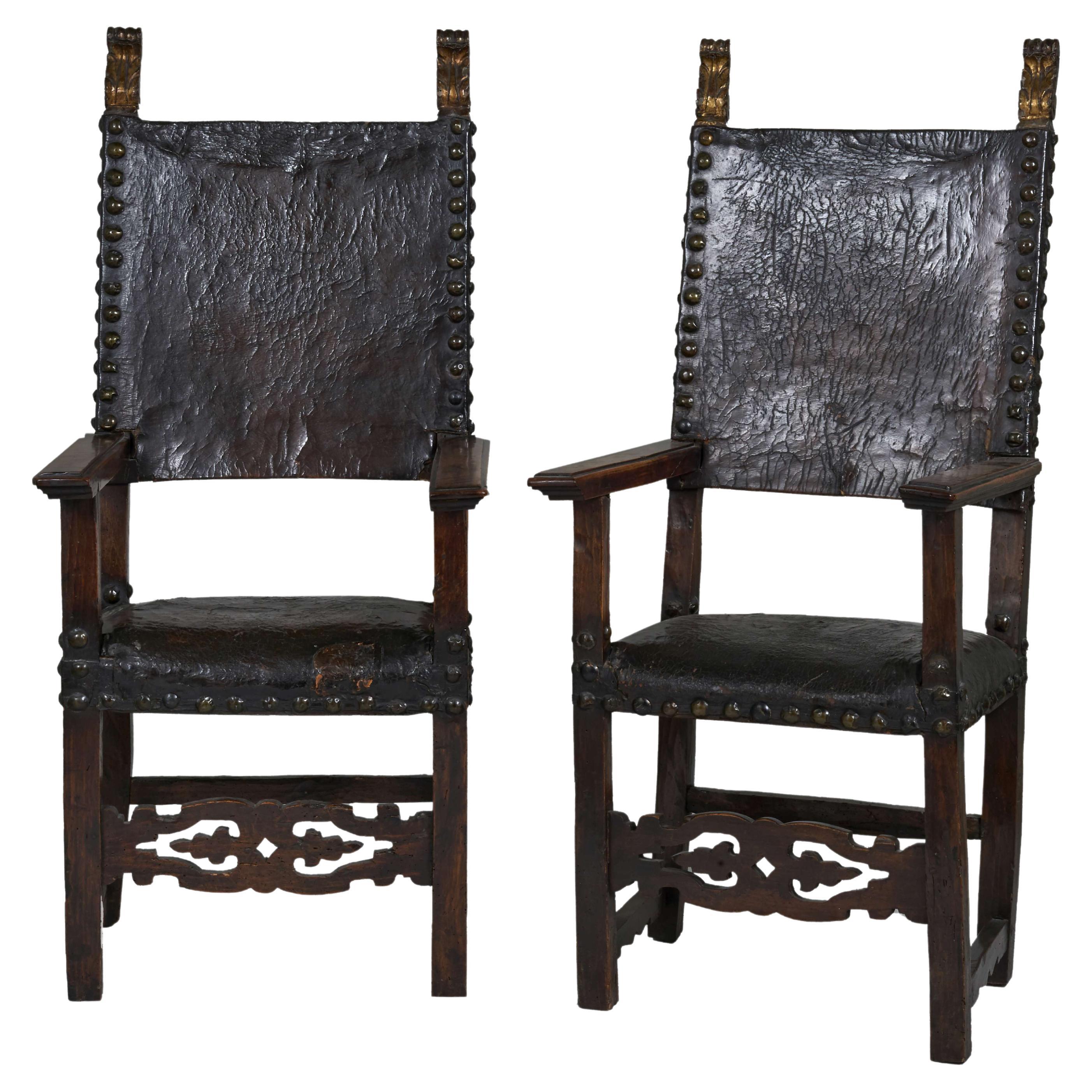 Set of Two 17th Century Spanish Chairs
