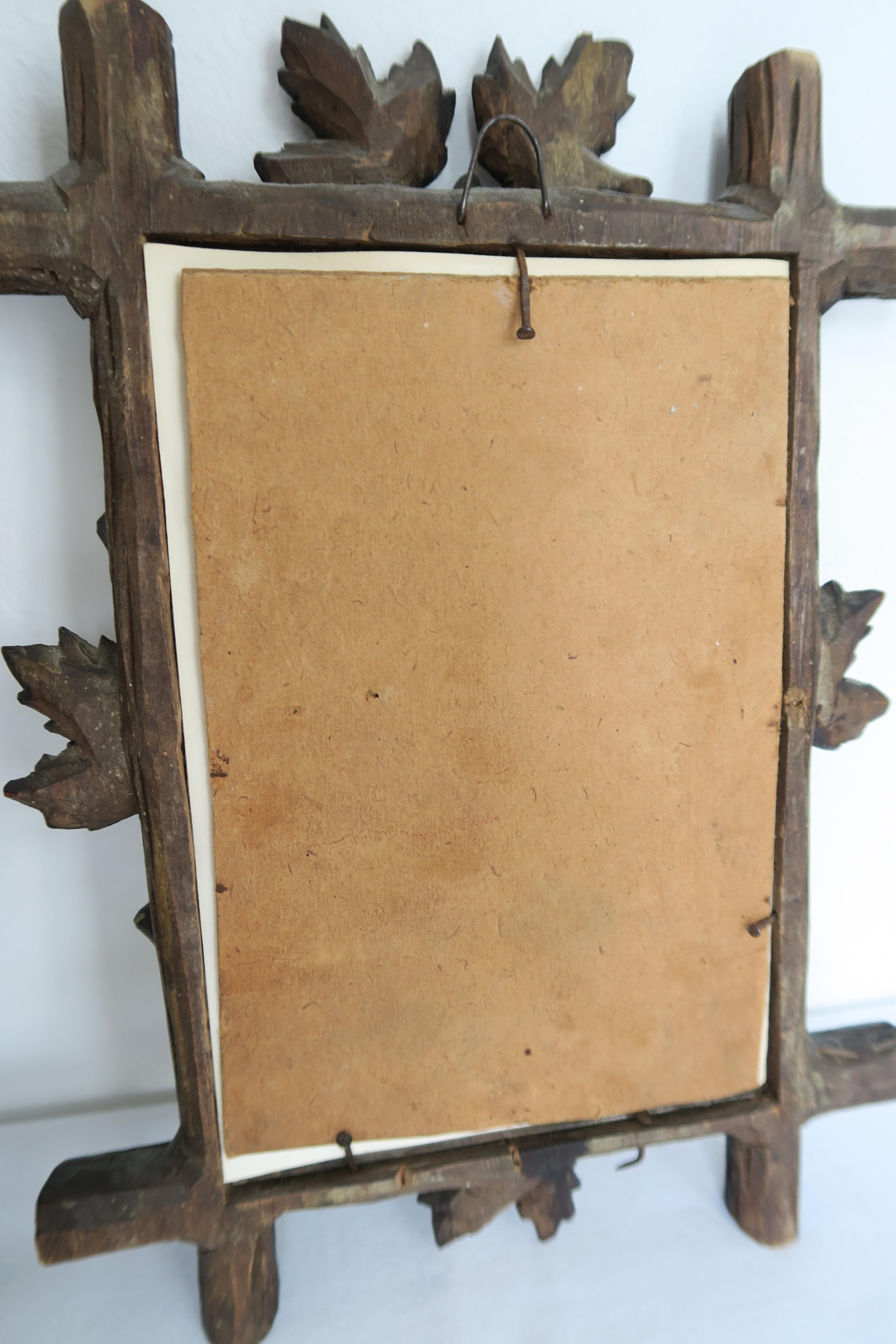 19th Century Set of Two 1880s Blackforest Pictureframes Made of Wood For Sale
