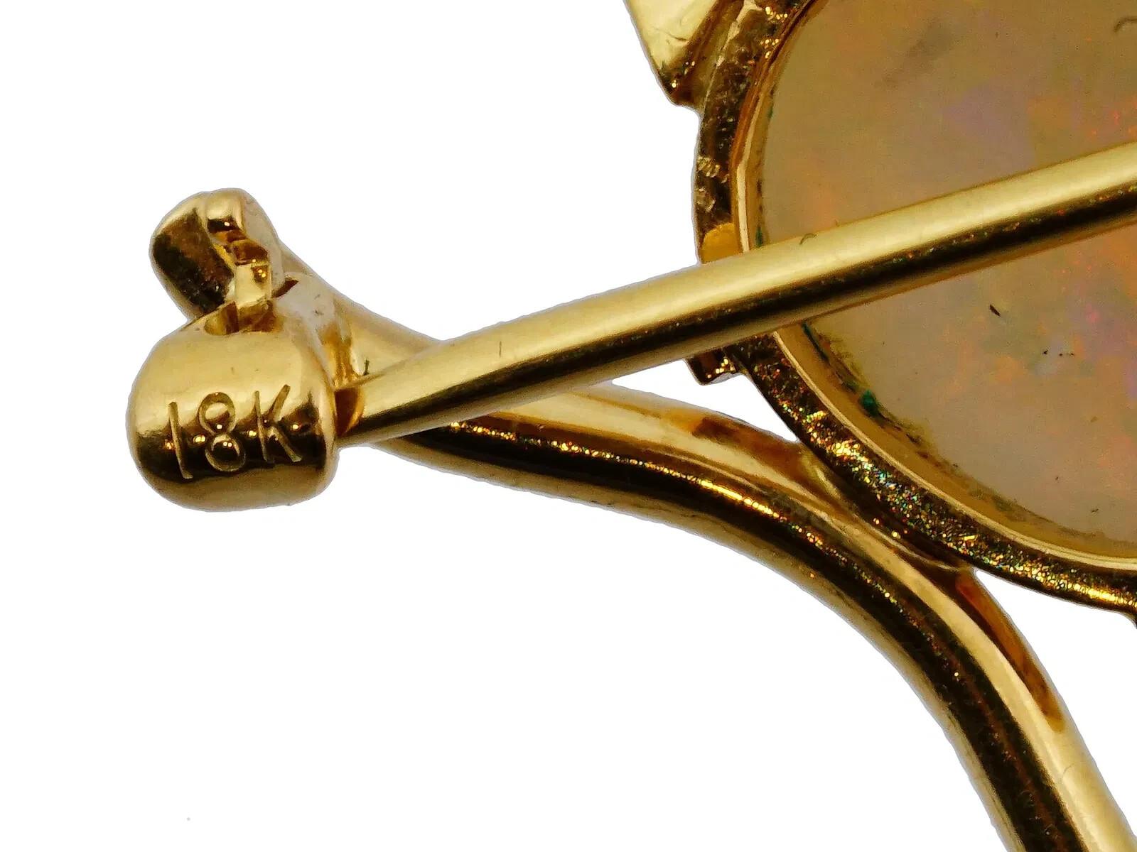De las mujeres Juego De Dos Broches De Joyería Familia De Patos De Oro De 18K Con Ópalos en venta