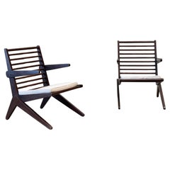 Set of two 1950's Brazilian lounge chairs attributed to Lina Bo Bardi