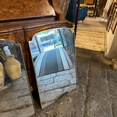 Set of Two 1950s Gio Ponti Style Mid-Century Modern Brass Italian Wall Mirrors