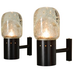 Antique Set of Two 1950s Italian Seguso Bubble Wall Lights