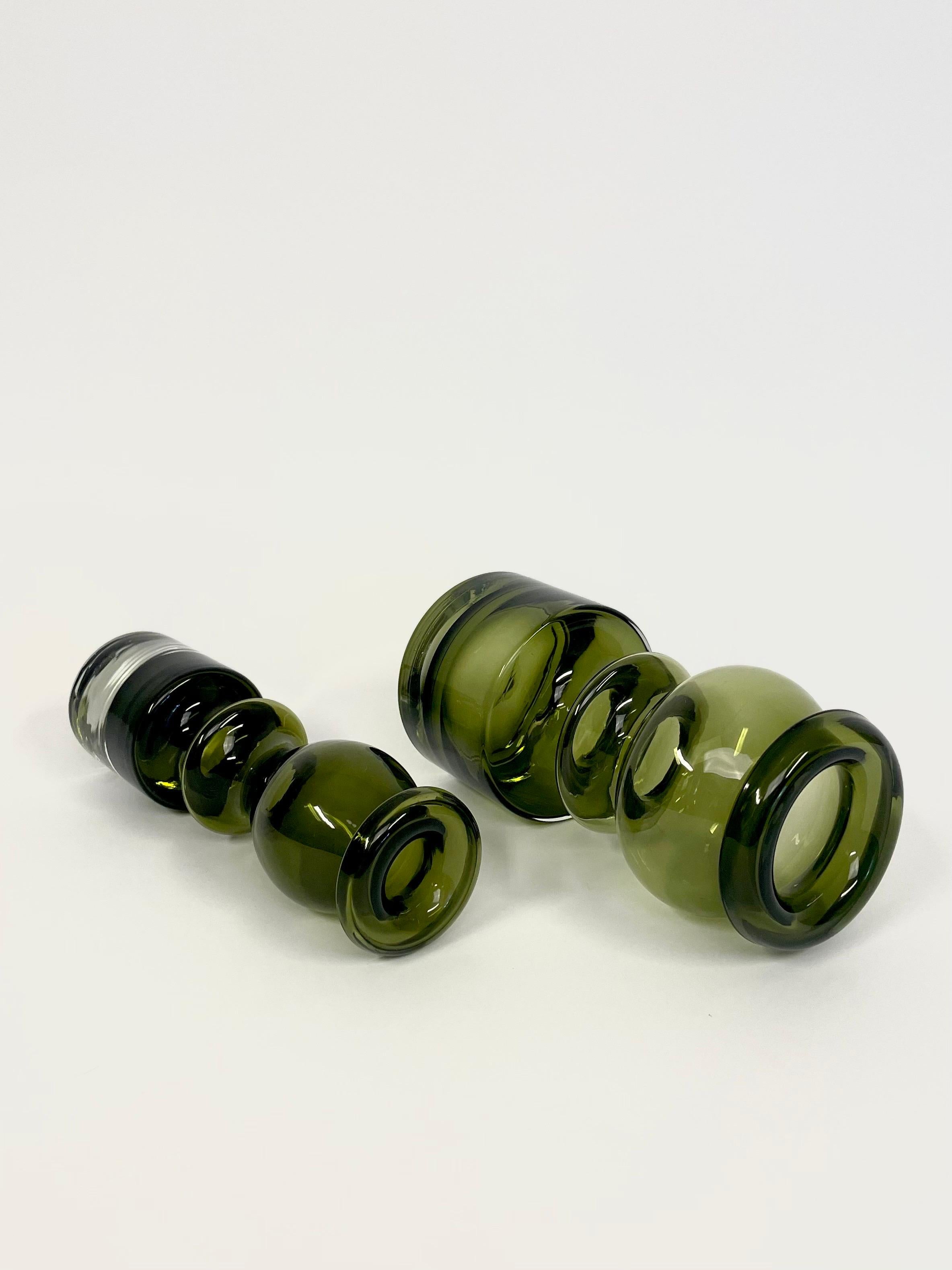 Hand-Crafted Set of Two 1966 Pompadour Vases by Finnish Designer Nanny Still for Riihimäen