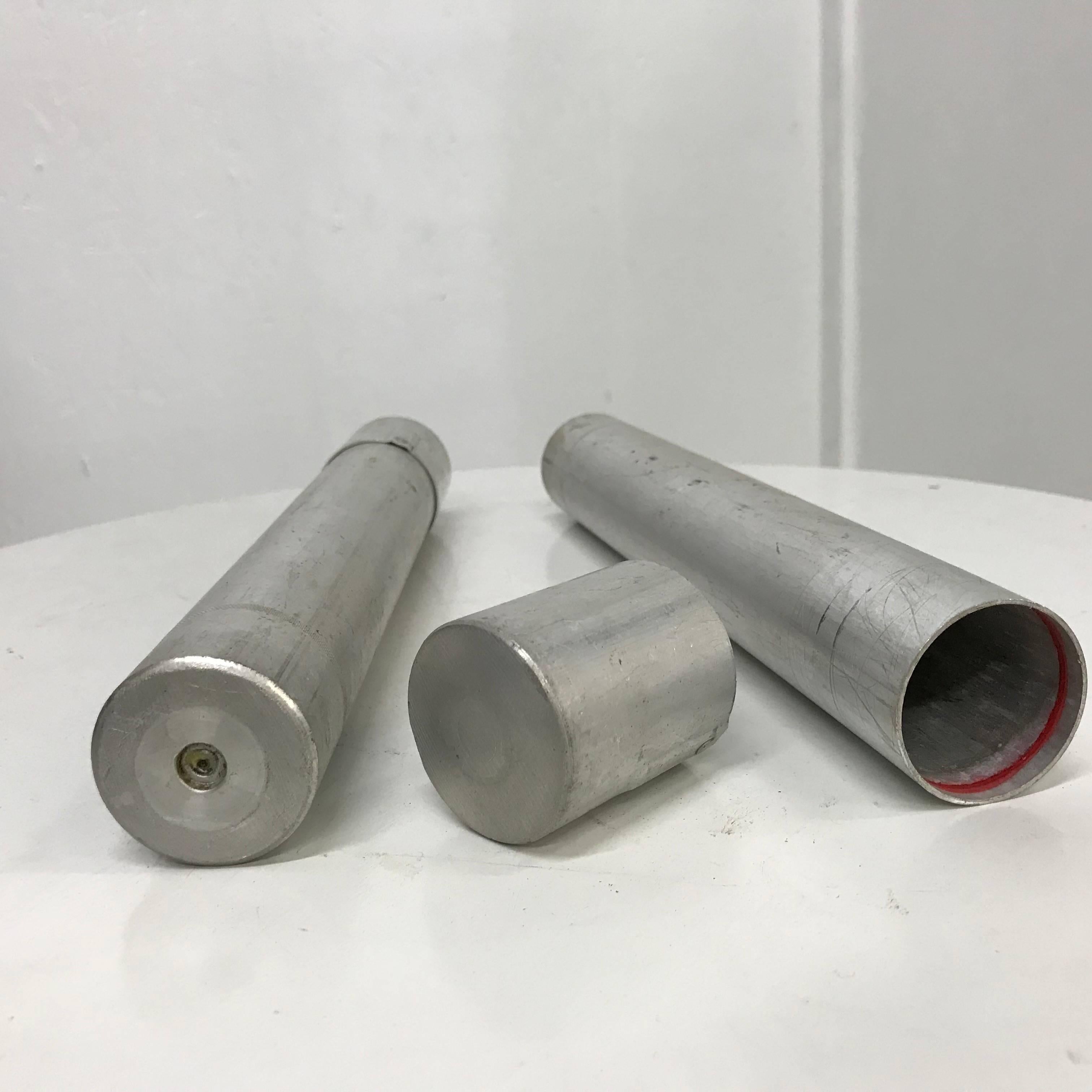Set of Two 1970s Aluminum Tubes In Good Condition In Chula Vista, CA