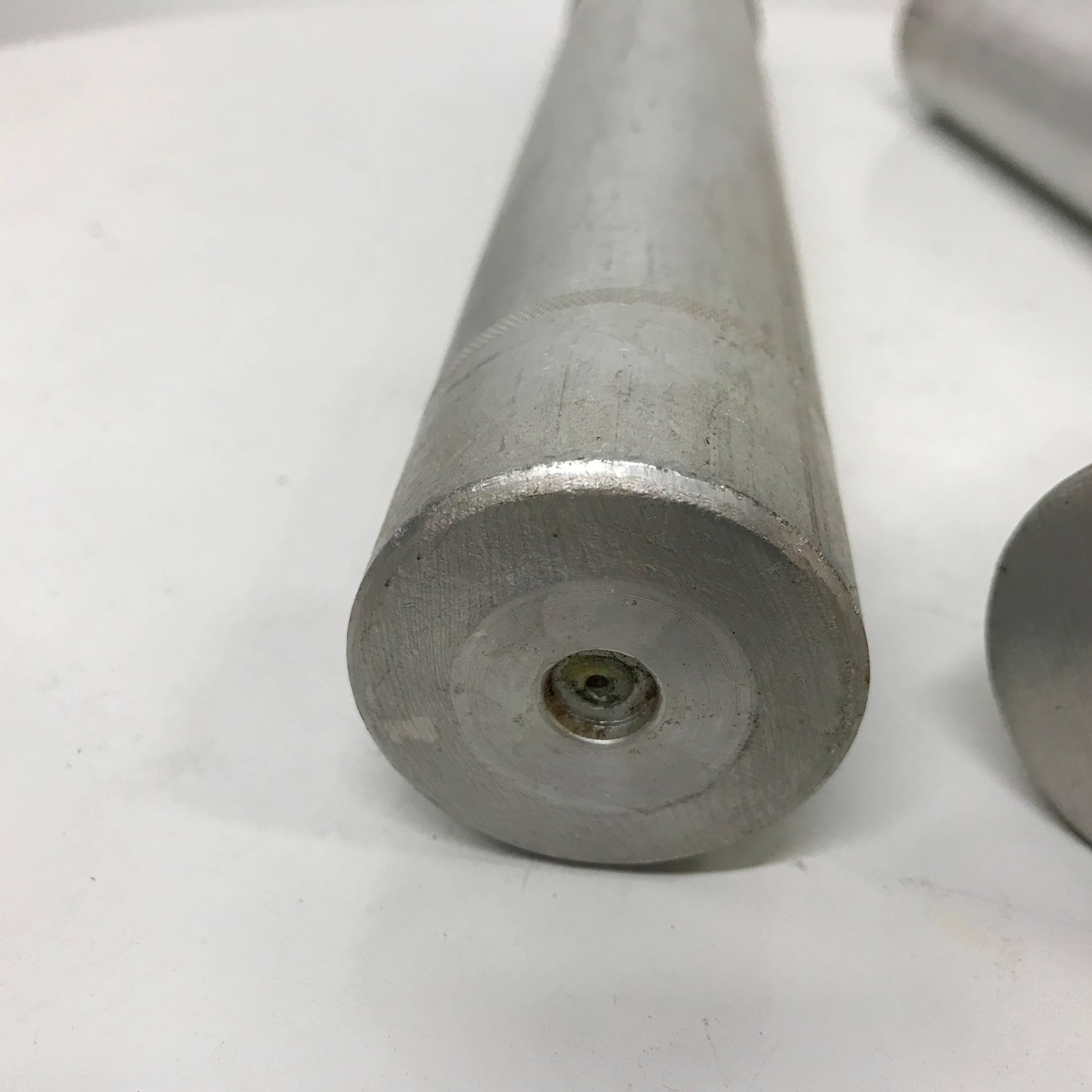 Late 20th Century Set of Two 1970s Aluminum Tubes
