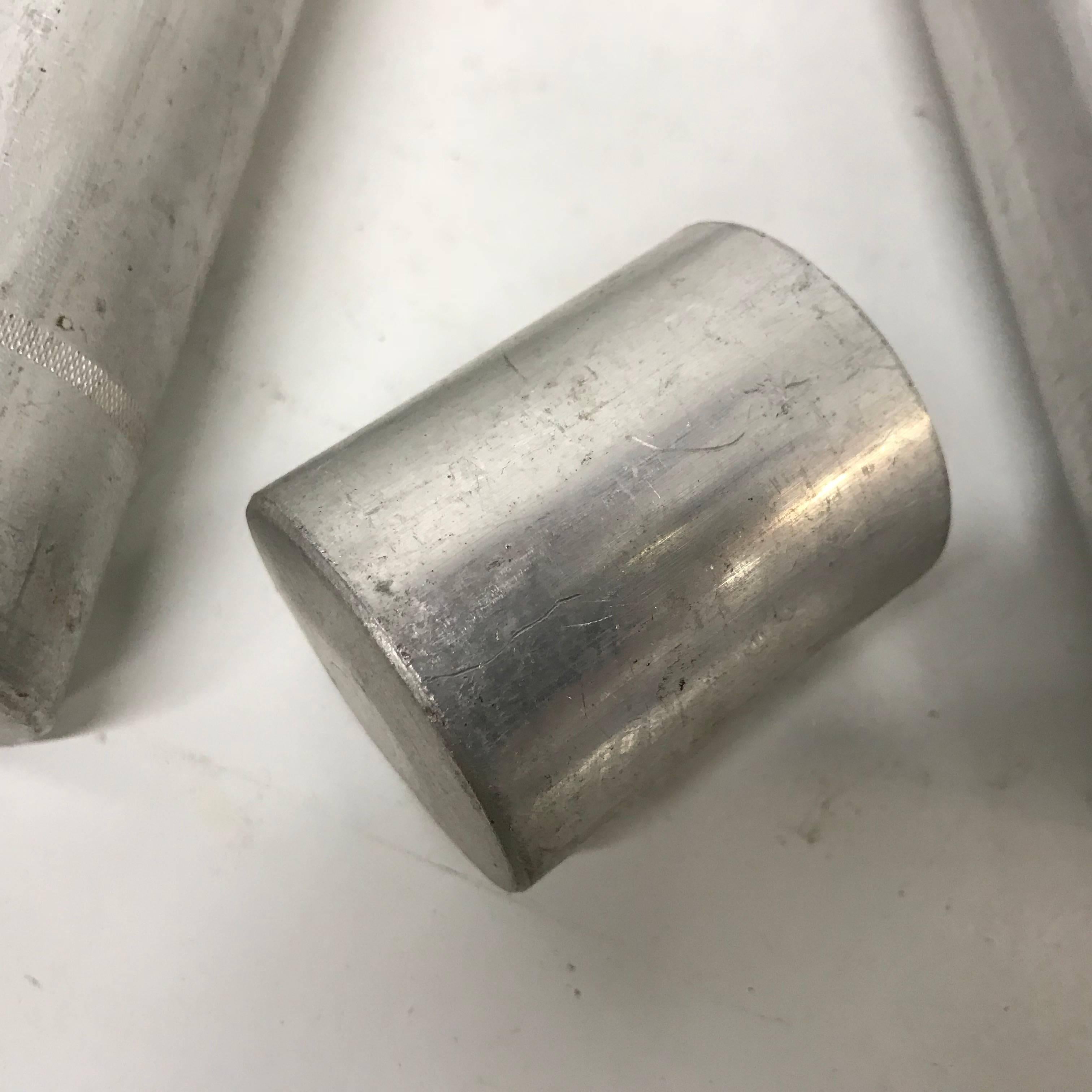 Set of Two 1970s Aluminum Tubes 1