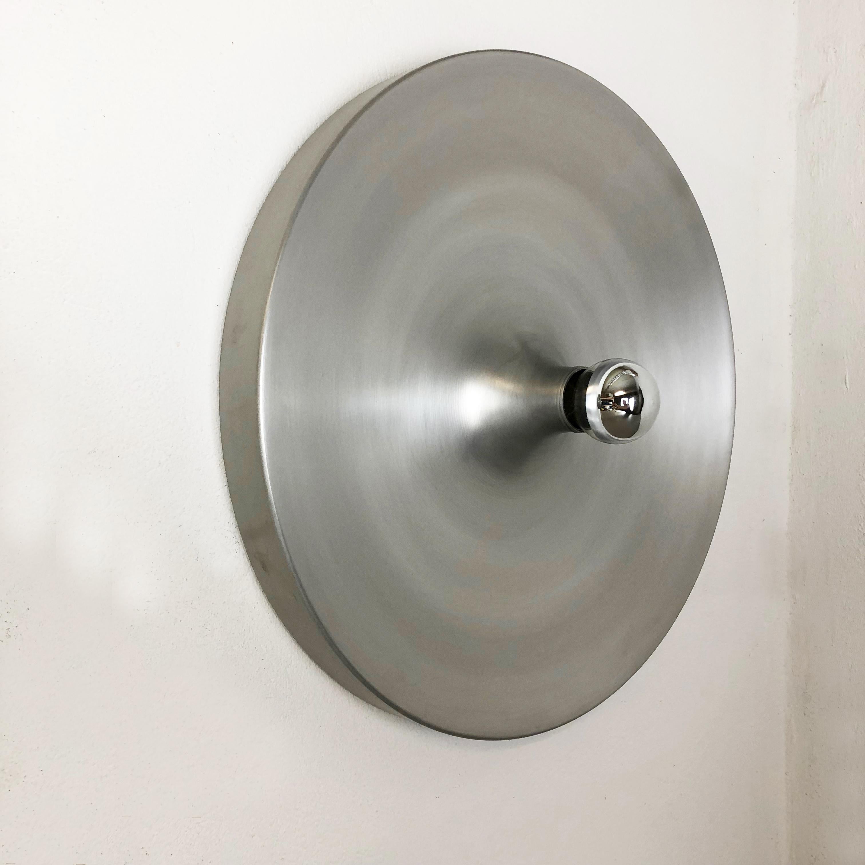 20th Century Set of Two 1970s Charlotte Perriand Style Disc Wall Light by Staff, Germany