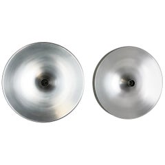 Set of Two 1970s Charlotte Perriand Style Disc Wall Light by Staff, Germany