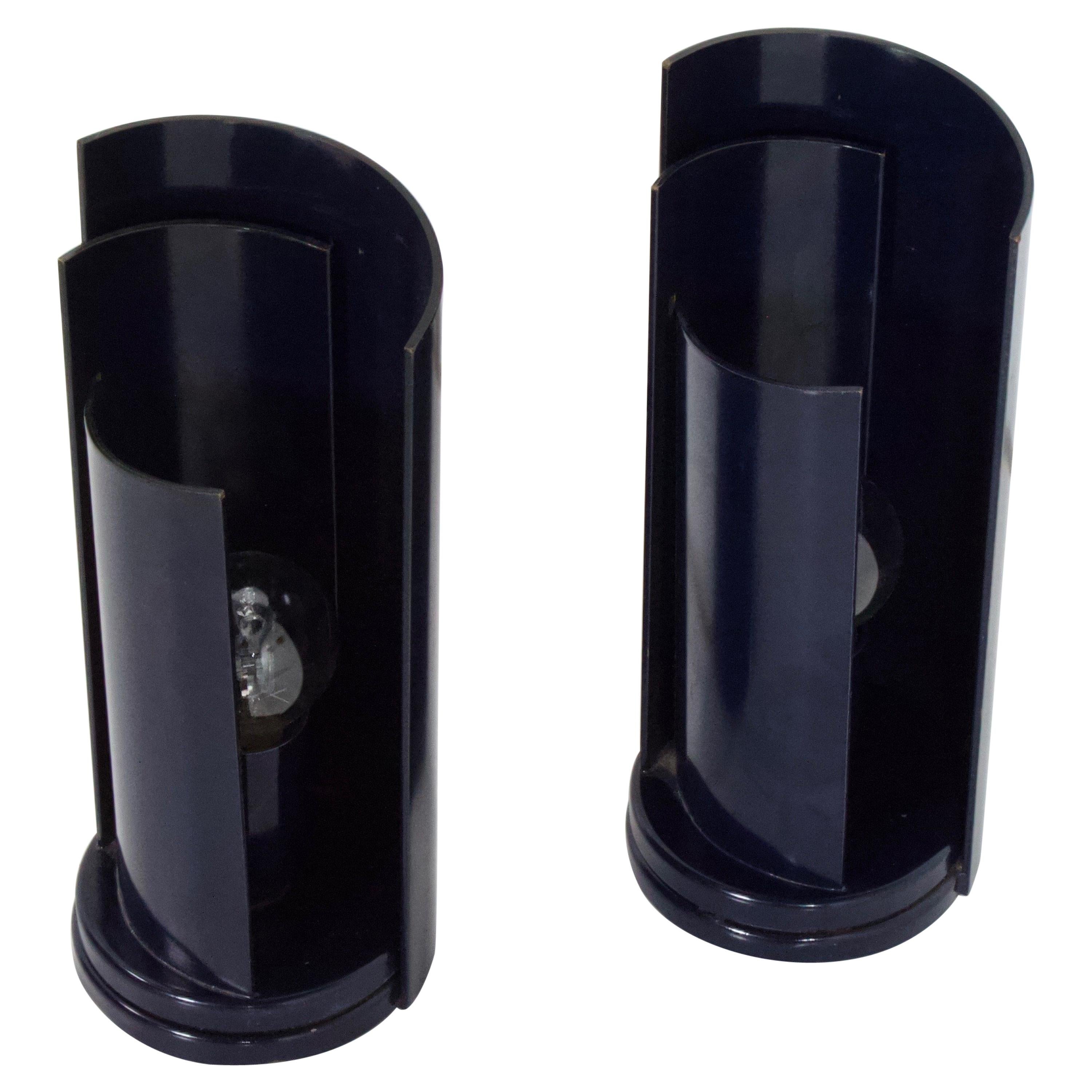 Set of Two 1970s ‘Eclipse” Table Lamps, Italy, 1970s