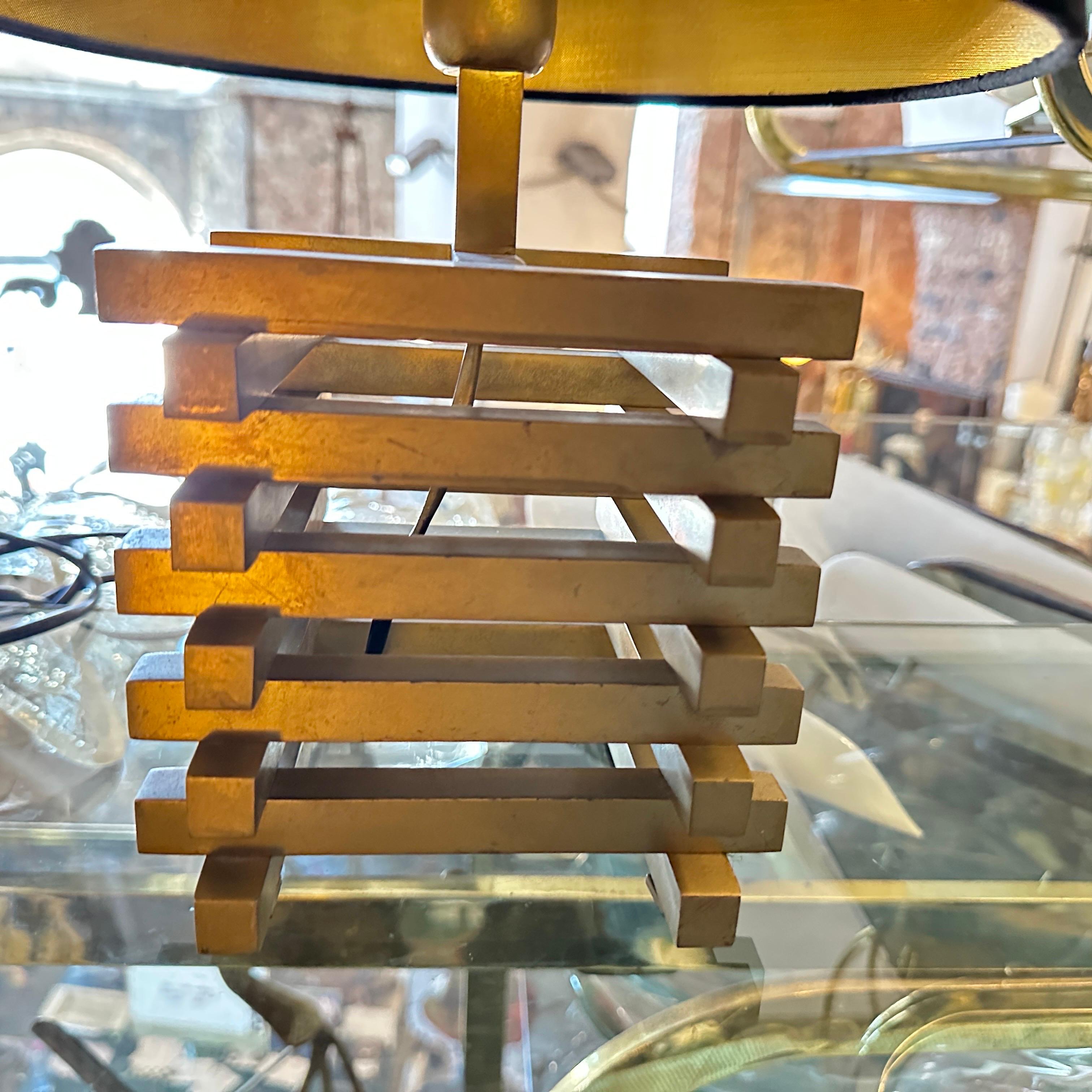 italien Ensemble de deux lampes de table en laiton de style mi-siècle moderne, Romeo Rega, années 1970 en vente