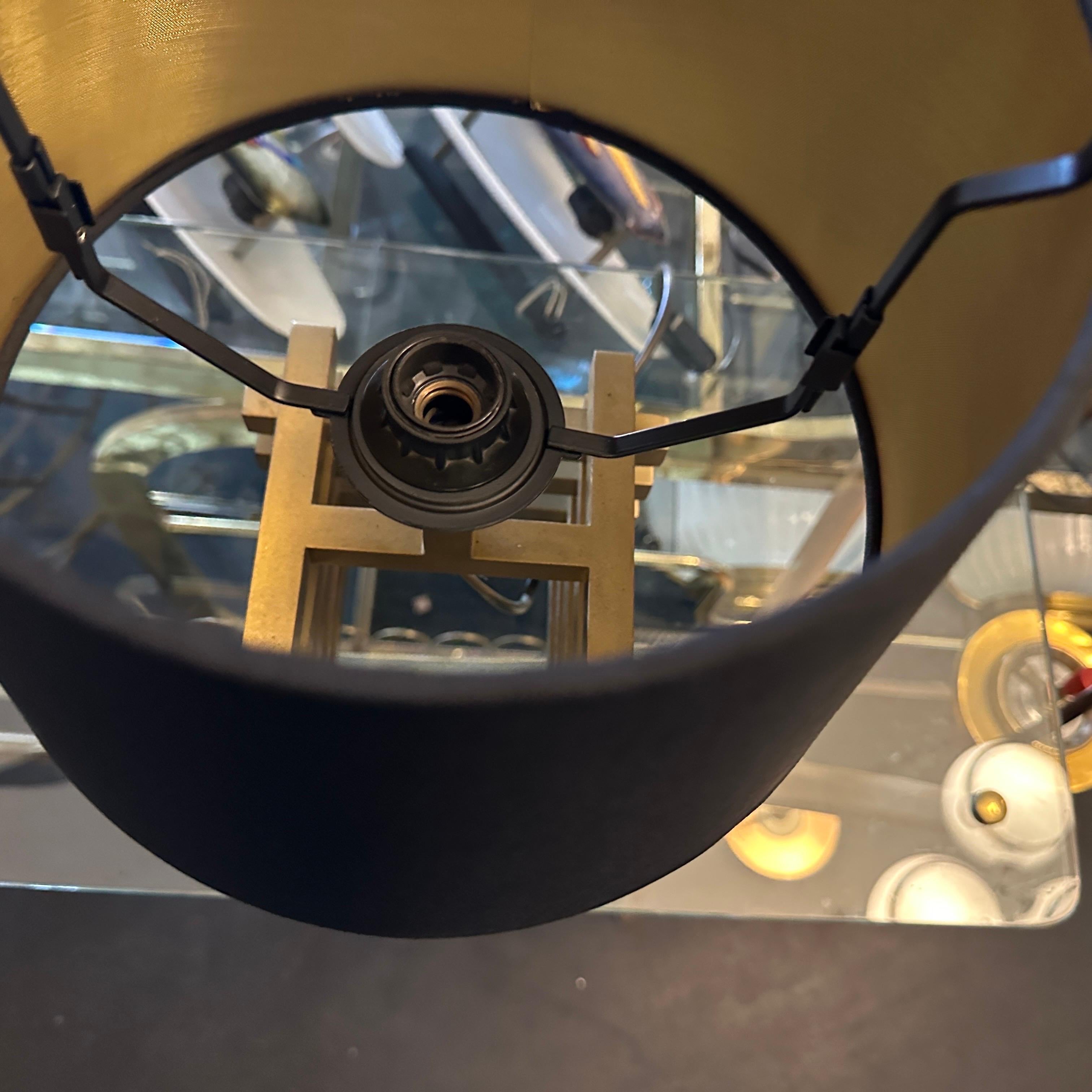 Ensemble de deux lampes de table en laiton de style mi-siècle moderne, Romeo Rega, années 1970 en vente 2