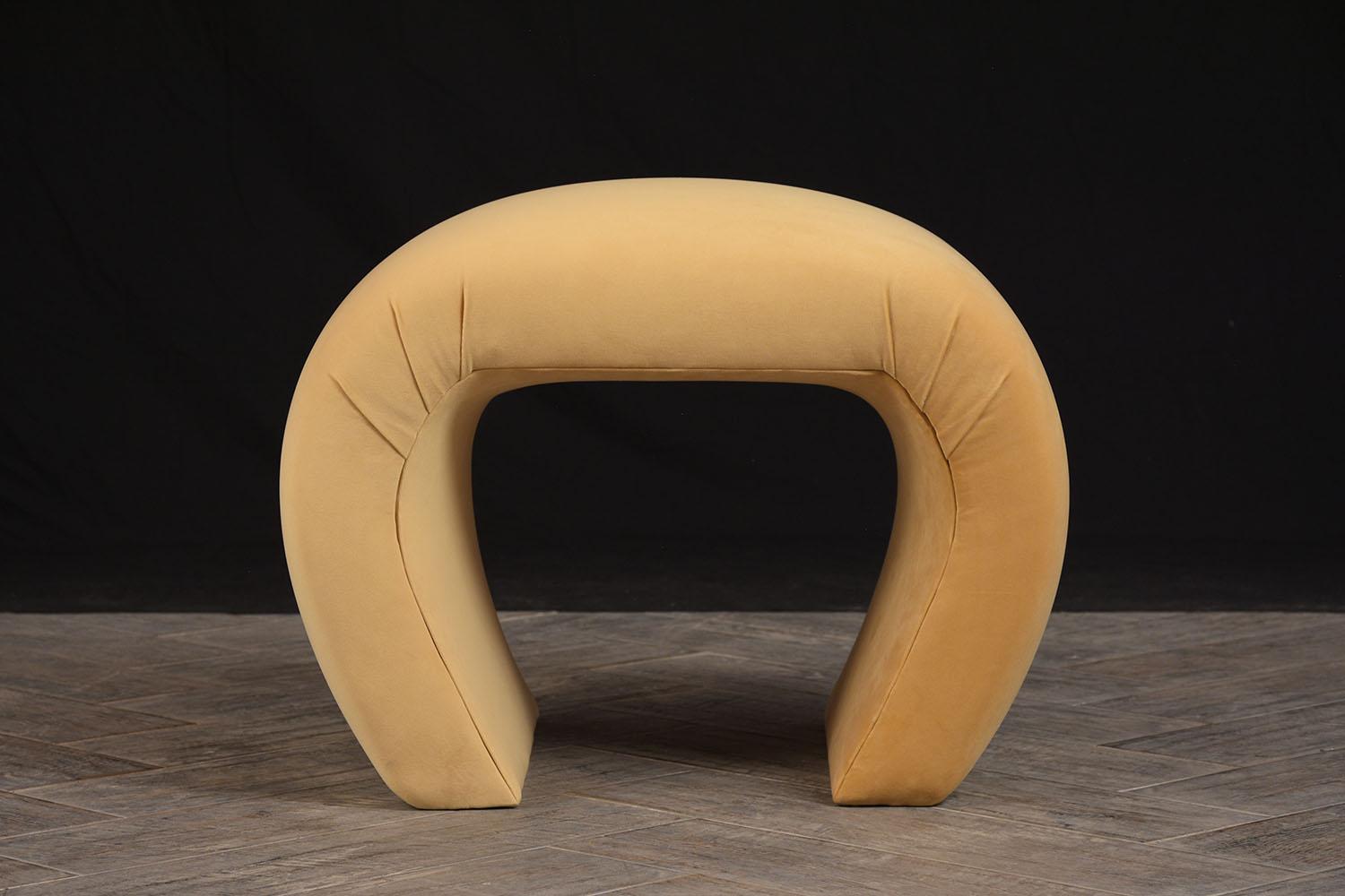 Late 20th Century Set of Two 1970s Modern Waterfall Benches New Fabric