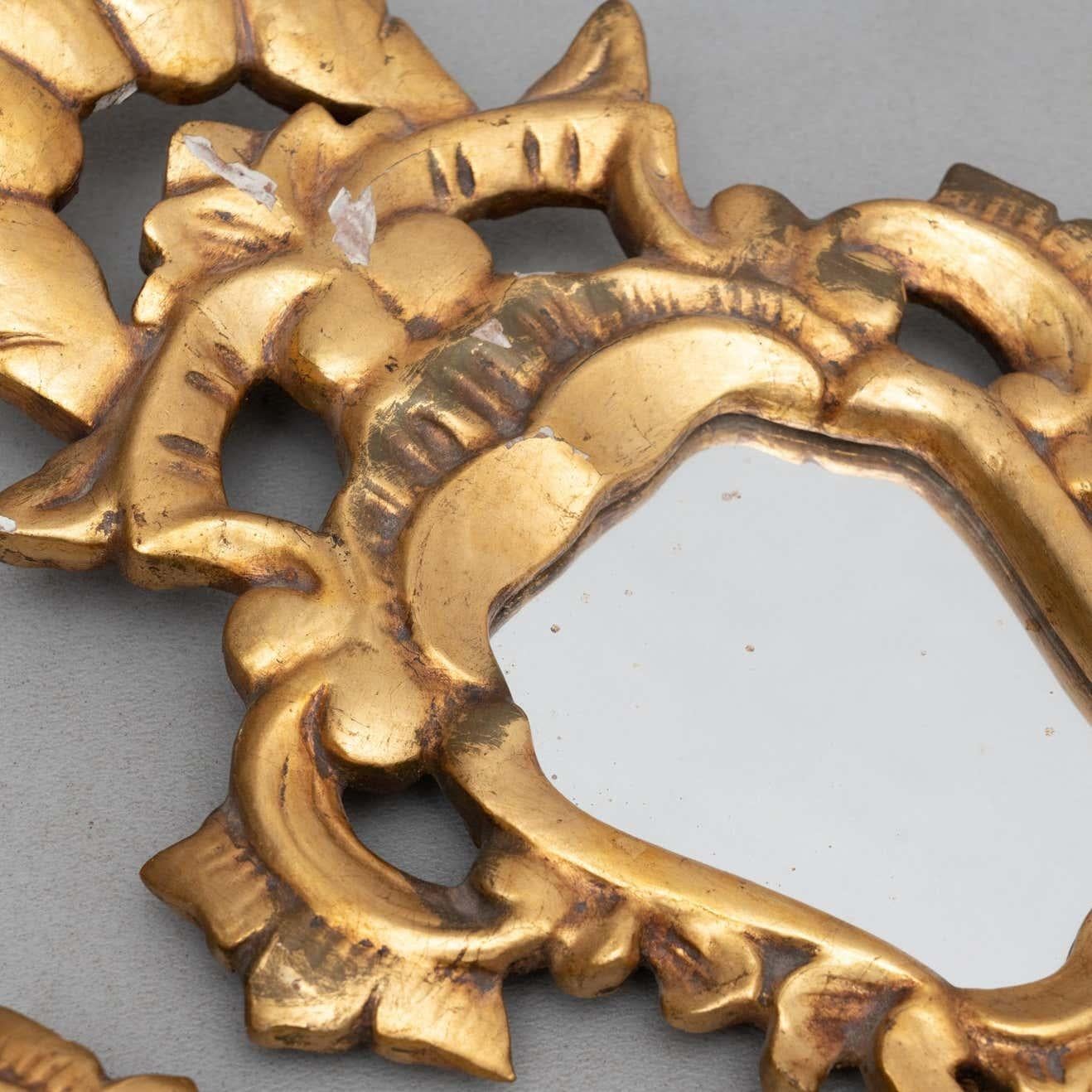Set of Two 19th Century Antique Gold Cornucopia Mirrors 5