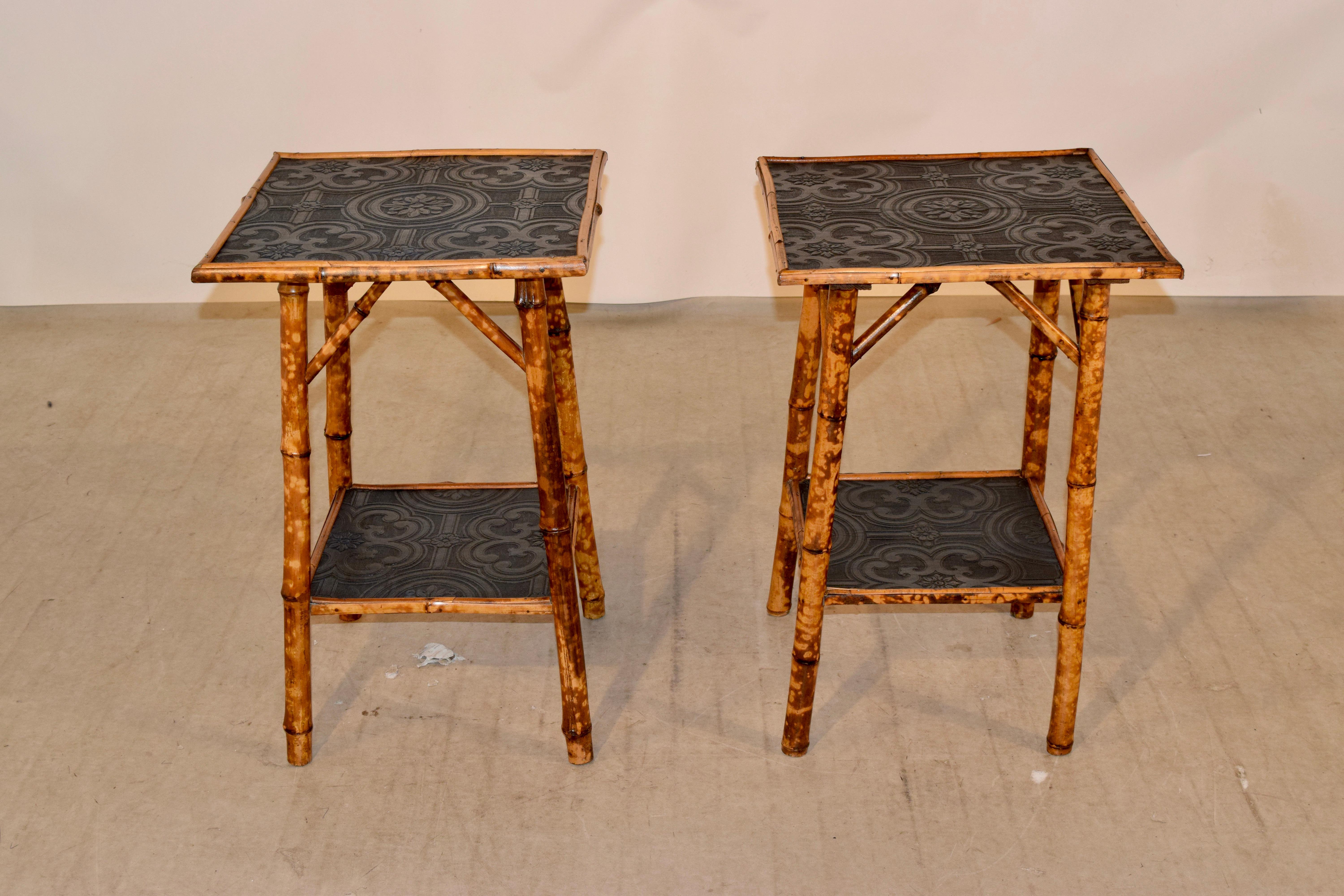 Set of Two 19th Century Bamboo Side Tables In Good Condition In High Point, NC