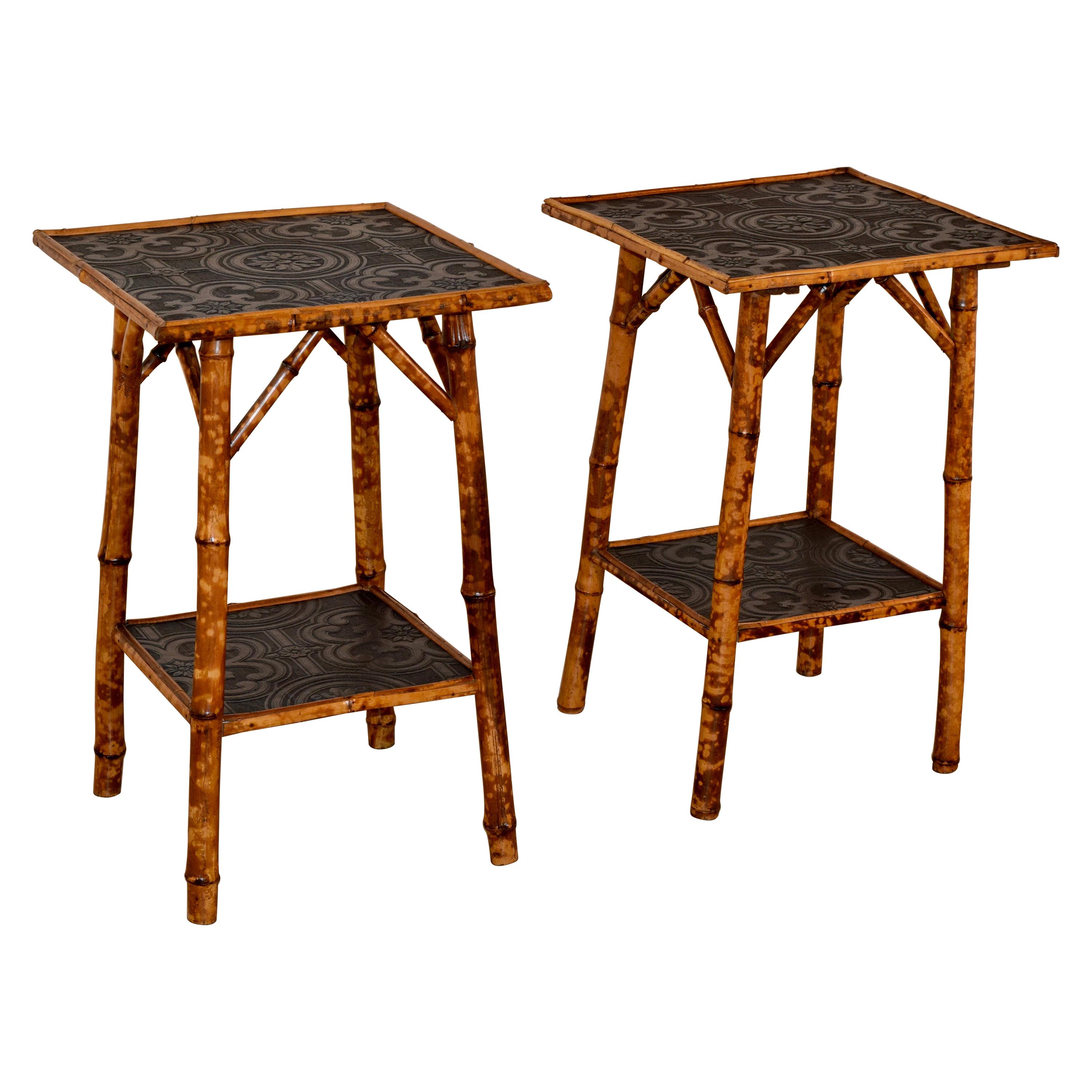 Set of Two 19th Century Bamboo Side Tables