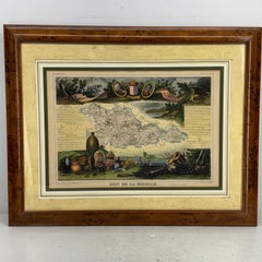 Set of Two 19th Century French Hand-Colored Regional Maps