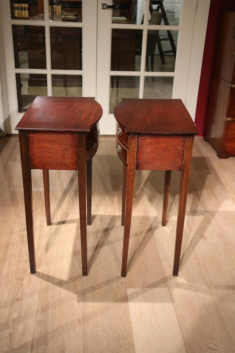 Set of Two 19th Century Victorian Mahogany Bedside Tables at 1stDibs