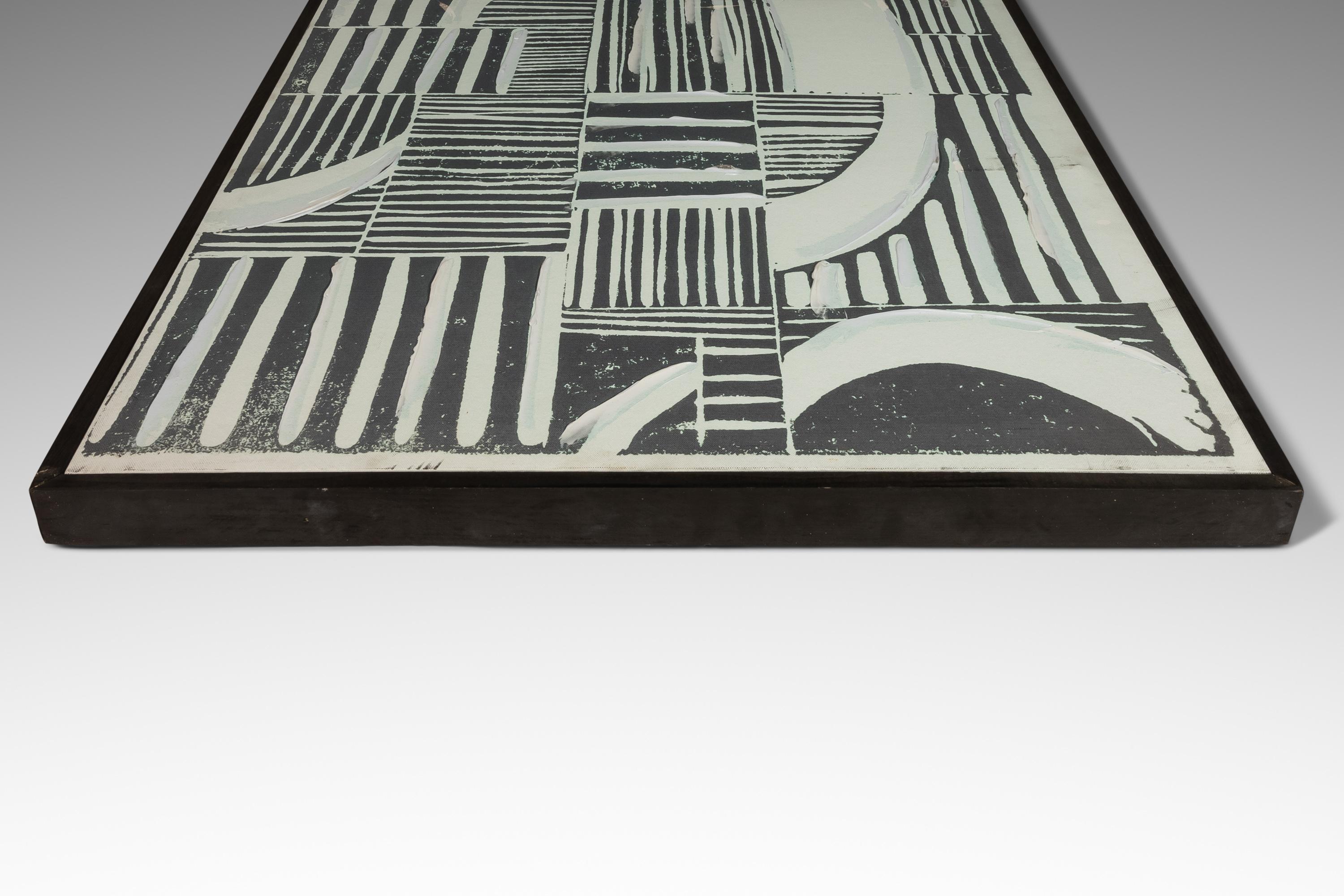 Set von zwei (2) Abstrakten Wandgemälden, digitaler Linocut „A“-Druck im Angebot 6