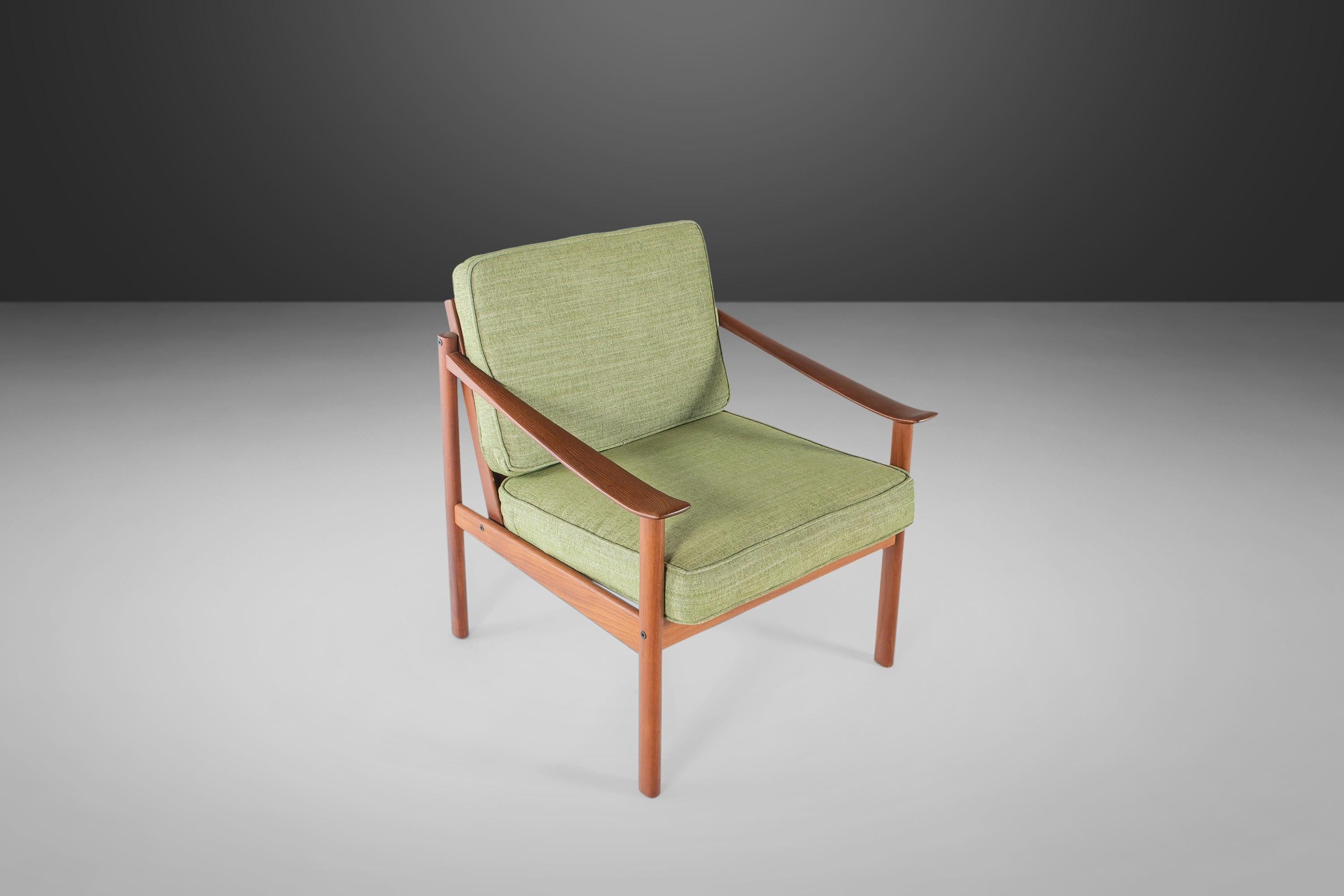 Danois Ensemble de deux chaises longues '2' par Peter Hvidt pour Soborg Møbler, Danemark, c. 1960s en vente