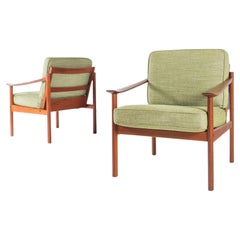 Ensemble de deux chaises longues '2' par Peter Hvidt pour Soborg Møbler, Danemark, c. 1960s