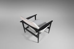 Set of Two '2' Ebonized Danish Modern Lounge Chairs Attributed to Hans Wegner