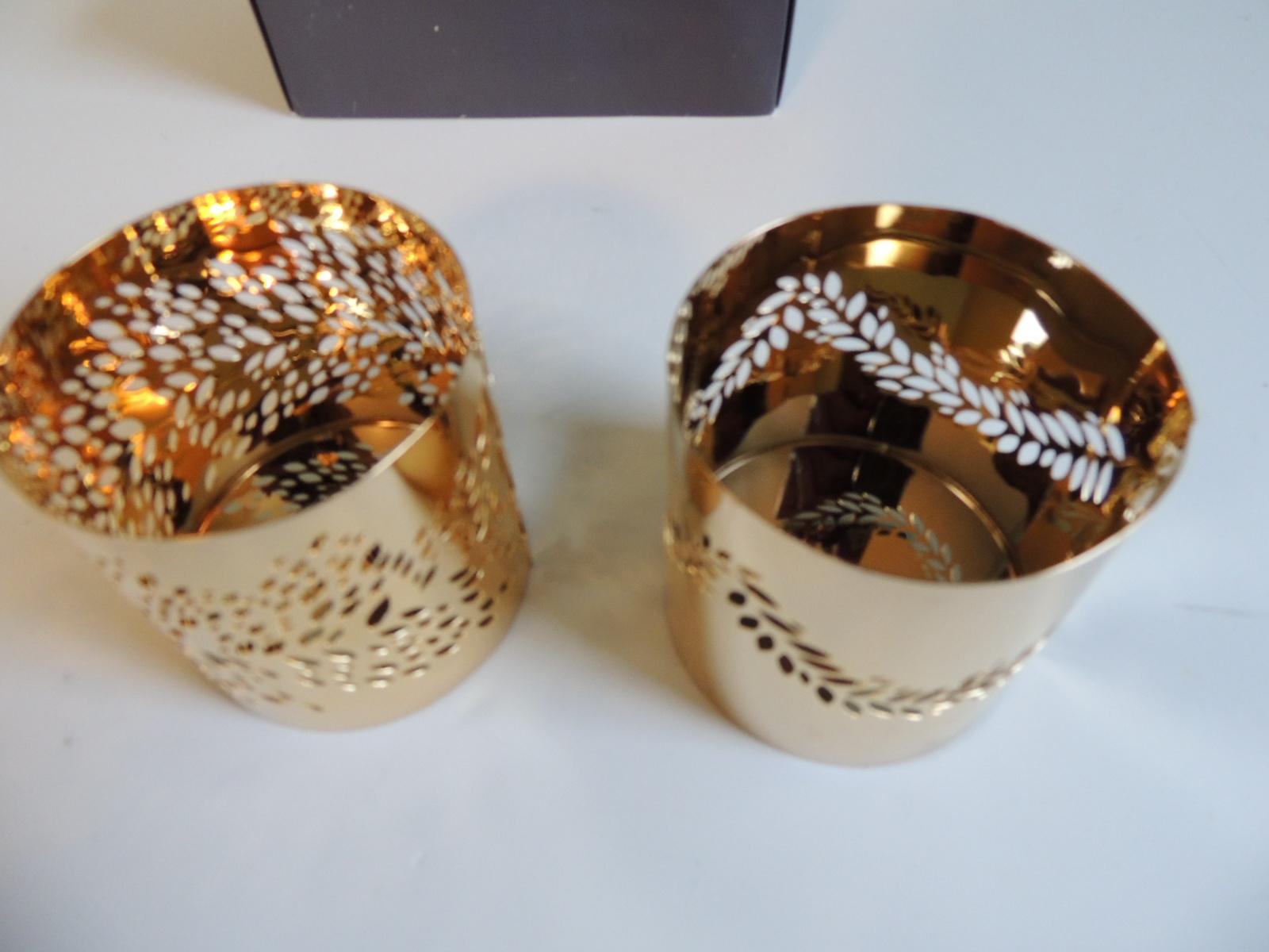 Machine-Made Set of Two '2' Georg Jensen Votive Candle Holders