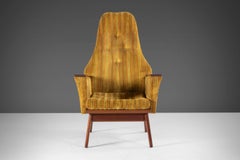 Set of Two (2) High Back "Slim Jim" Chairs After Adrian Pearsall by Krohler 1960