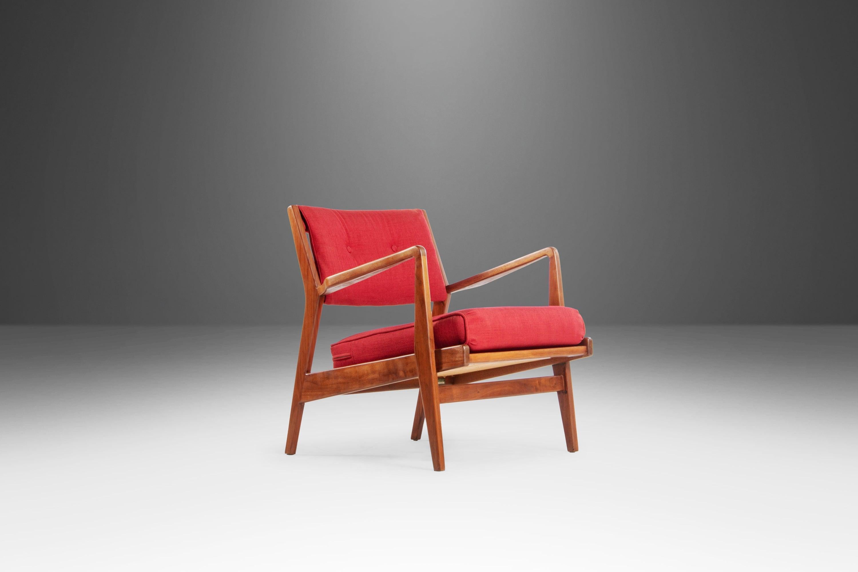 Mid-Century Modern Set of Two '2' Jens Risom for Knoll Lounge Chairs Model U-430, USA, c. 1960's