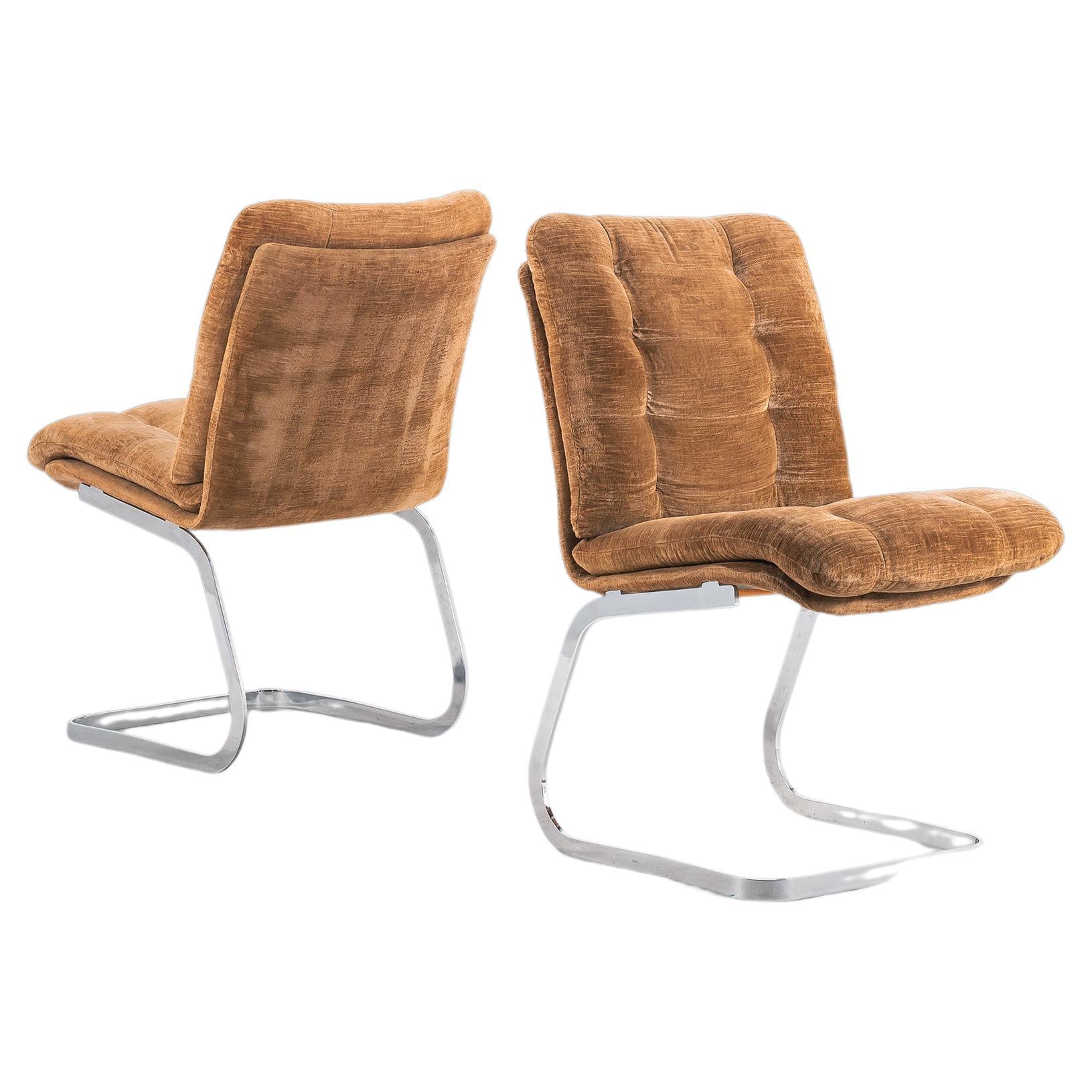 Set of Two '2' Mid Century Cantilever Chairs by Roche Bobois, France, c. 1970's