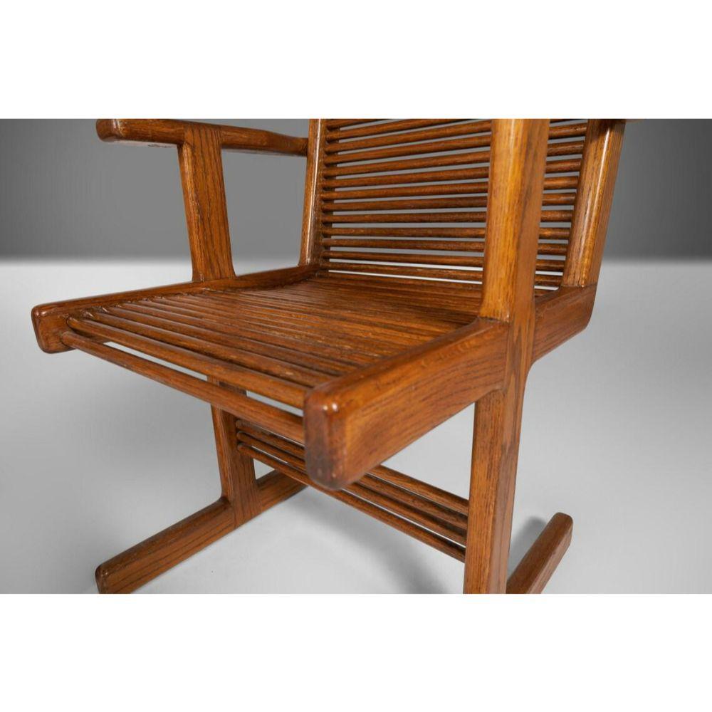 American Set of Two (2) Modern Spindle Arm Chairs After Stephen Hynson, c. 1980 For Sale
