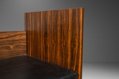 Set of Two ( 2 ) Modular Benches Kissing Benches in Rosewood Laminate, c. 1950's