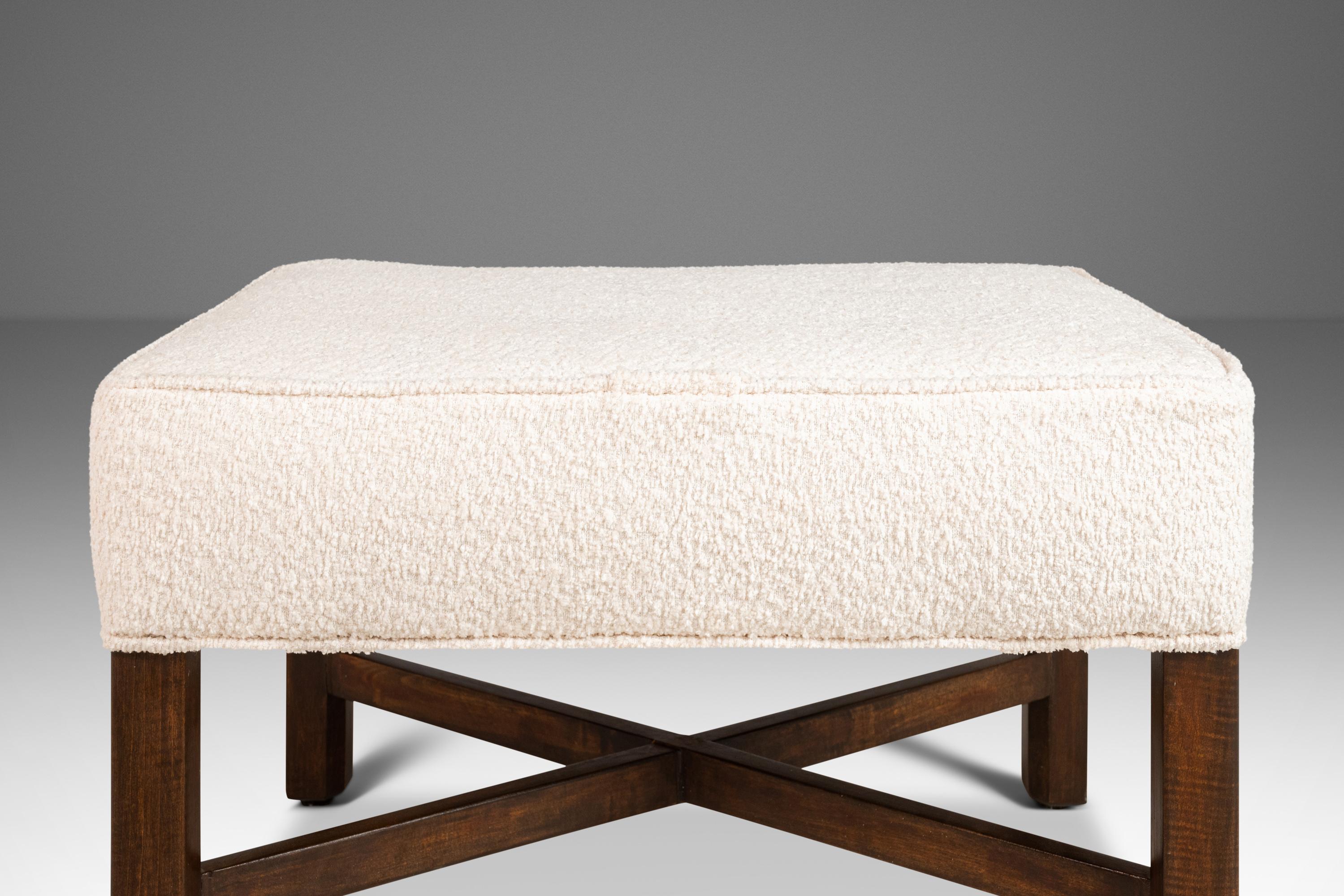 Set of Two '2' Ottomans Footstools After Edward Wormley for Dunbar, USA, 1960s For Sale 1