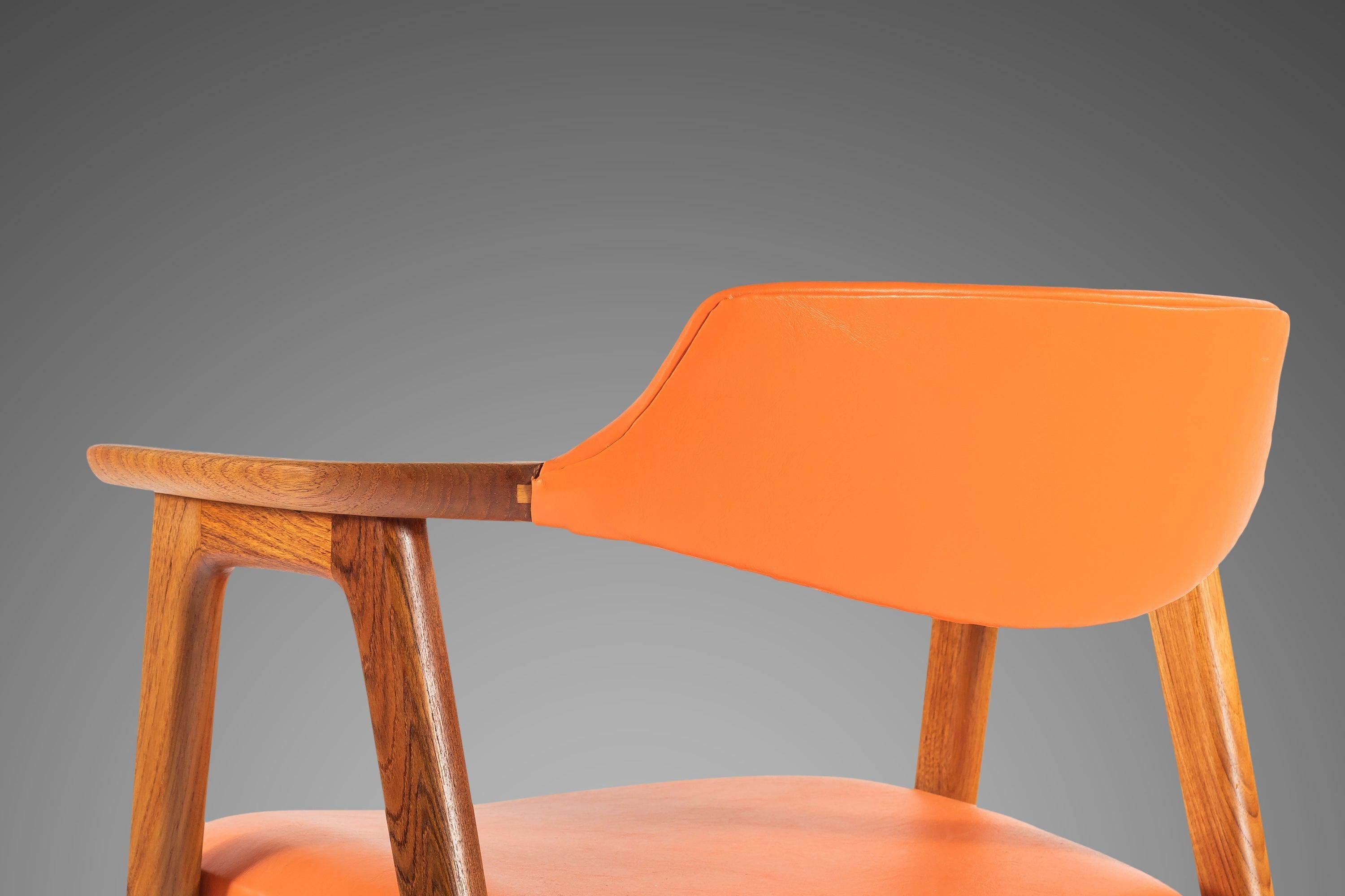 Teak Set of Two '2' Rare Model 42 Arm Chairs by Erik Kirkegaard for Høng Stolefabrik For Sale
