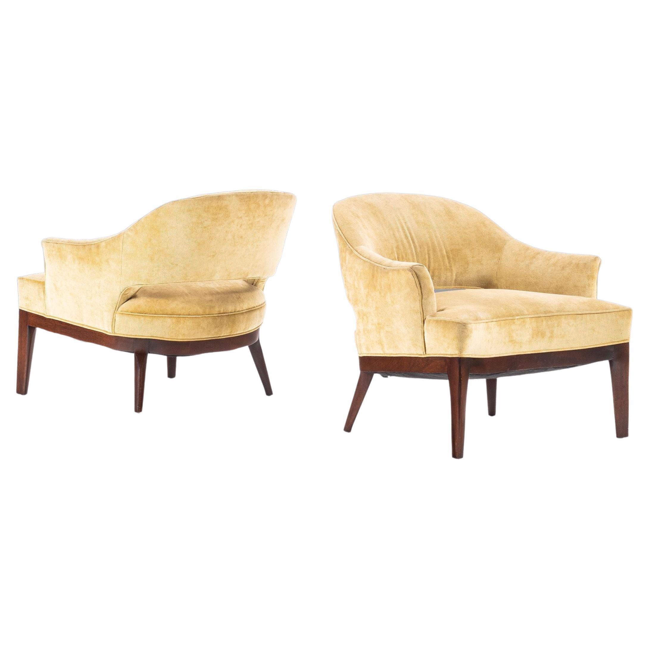Set of Two '2' Saber-Leg Lounge Chairs Attributed to Harvey Probber, USA, 1960's