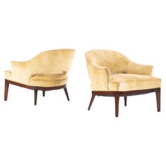 Set of Two 
2
 Saber-Leg Lounge Chairs Attributed to Harvey Probber, USA, 1960
s