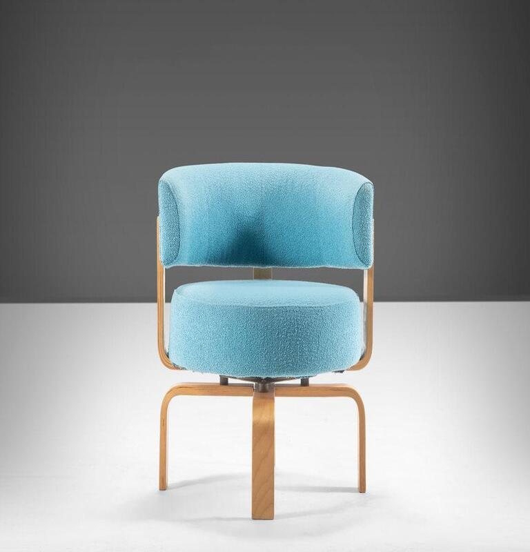 A stunning Swedish design that is exceptionally comfortable and a must have statement for your living area or office space. They are constructed from birch and are found in their original turquoise knit upholstery. If you love these, snatch them up