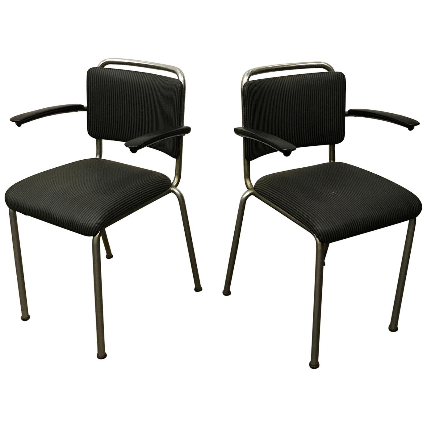MidCentury Modern Pair of A.Cordemeyer Chairs in Brown Plywood, 1959