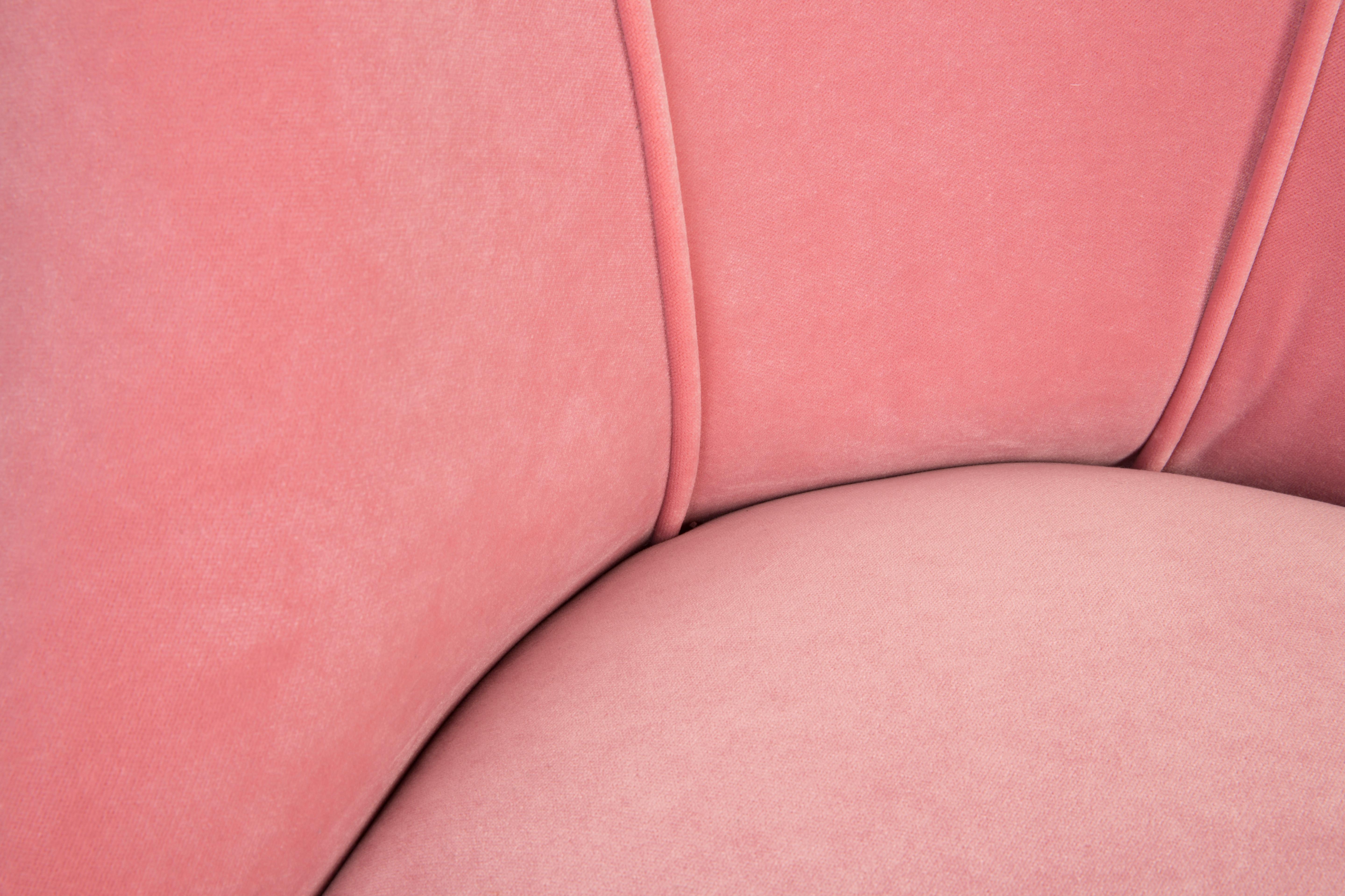 Ensemble de deux fauteuils Art Déco rose pâle du XXe siècle, années 1950 en vente 3