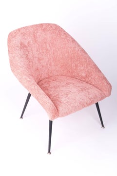 Set of Two 20th Century Baby Pink "Eva" Club Armchairs, 1960s