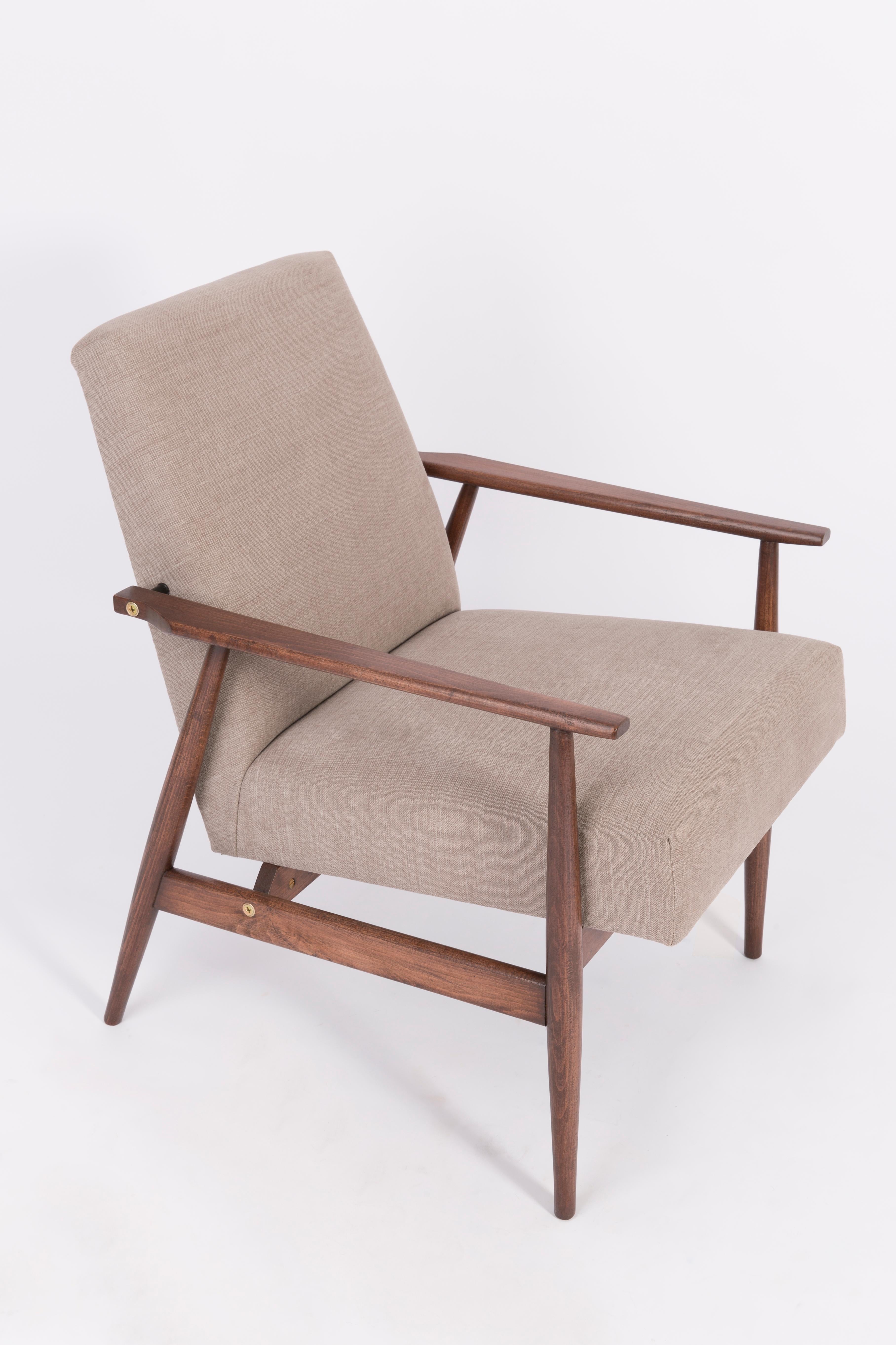 Set of Two 20th Century Beige Dante Armchairs, H. Lis, 1960s In Excellent Condition For Sale In 05-080 Hornowek, PL