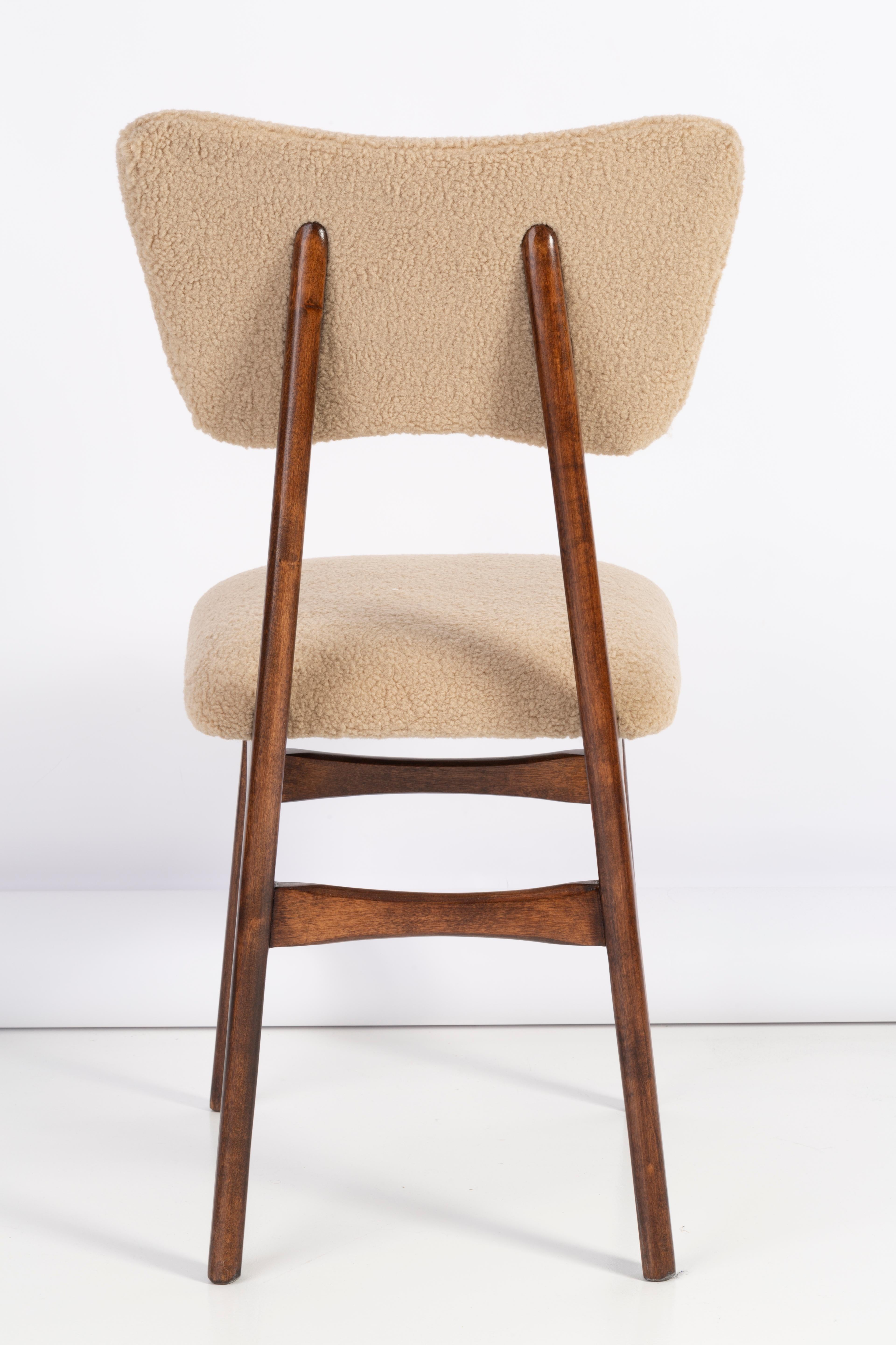 Ensemble de deux chaises en bouclette de camel du 20ème siècle, années 1960 en vente 4