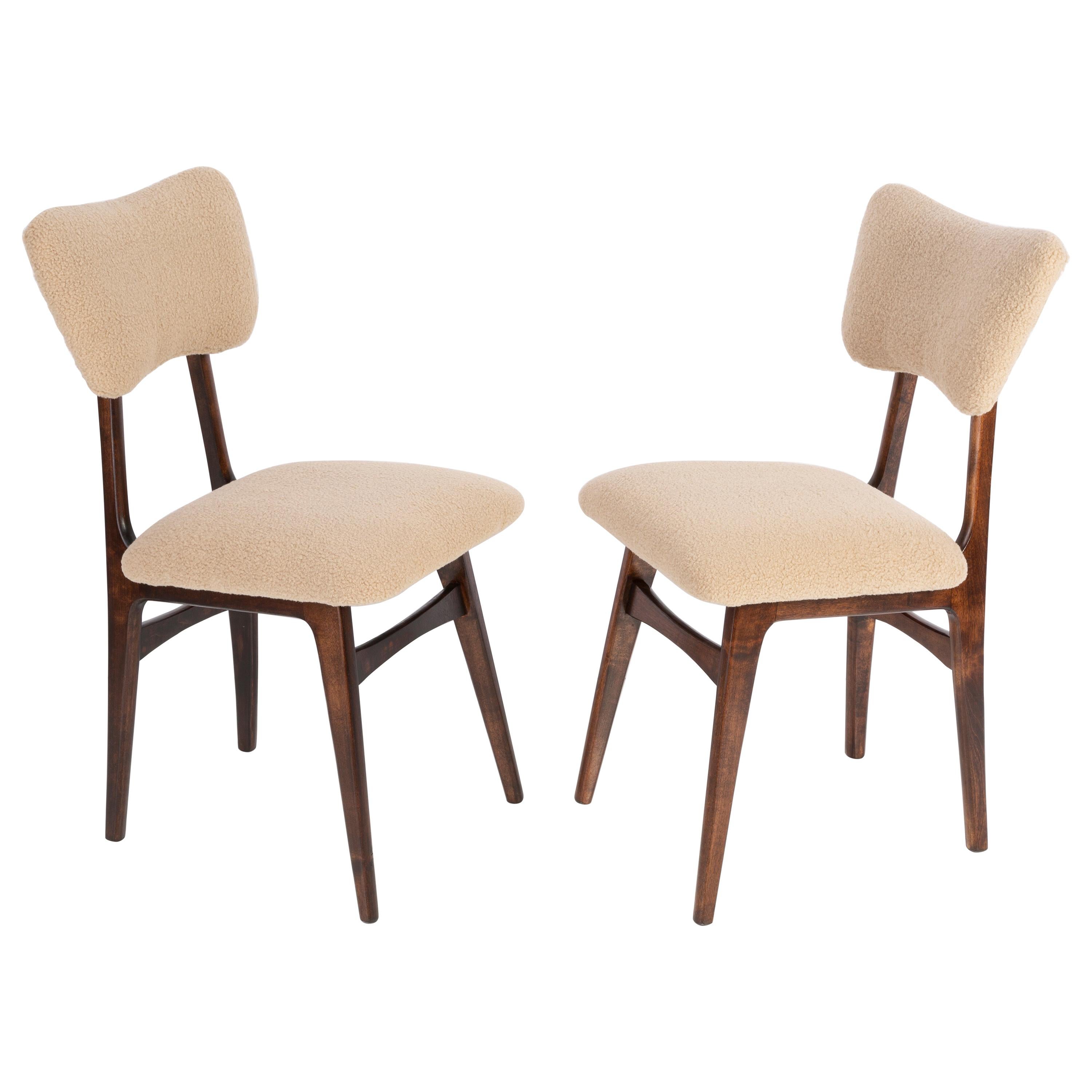 Set of Two 20th Century Camel Boucle Chairs, 1960s For Sale