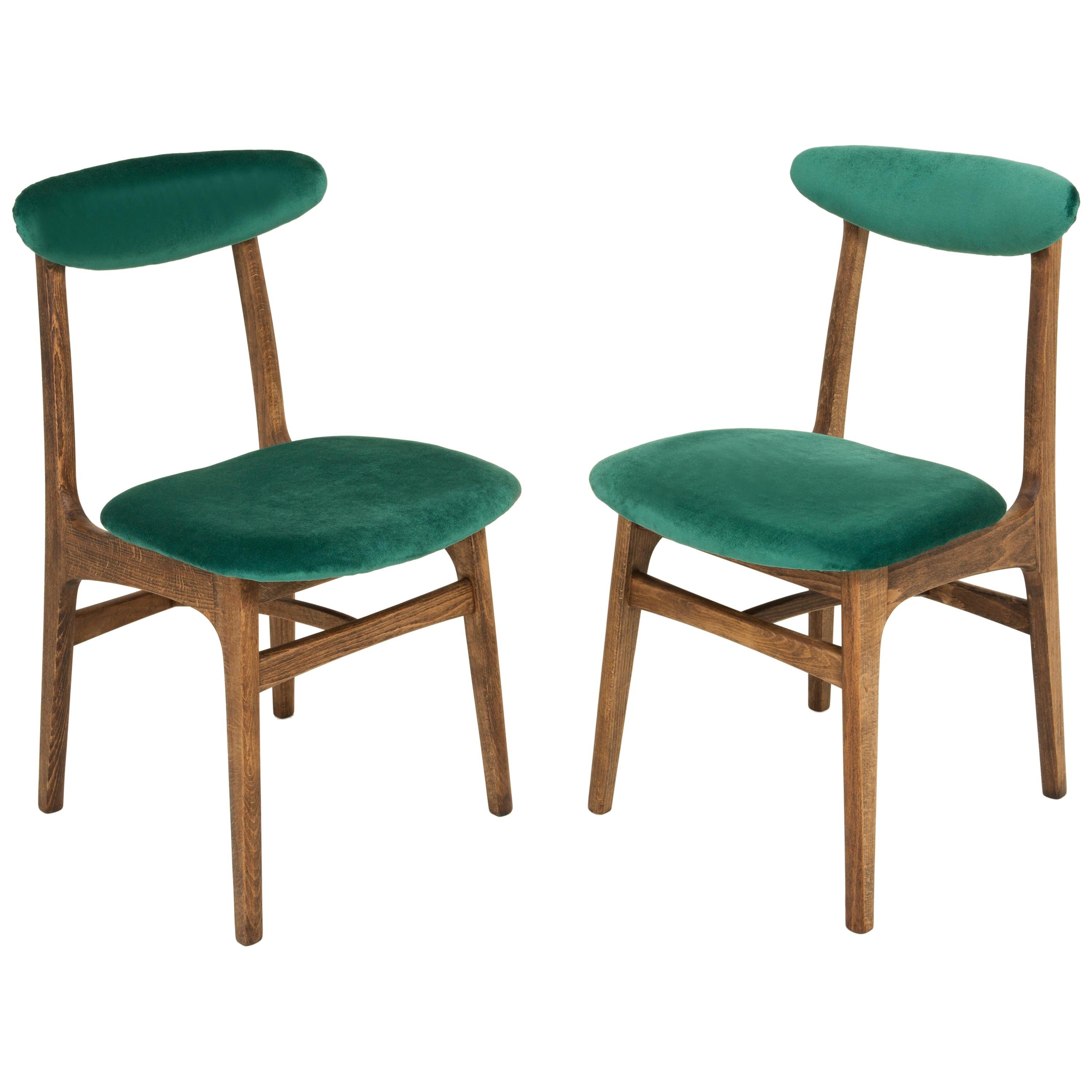 Set of Two 20th Century Dark Green Rajmund Halas Chairs, Europe, 1960s. For Sale