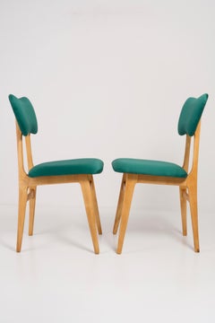 Ensemble de deux chaises Dedar Tabularasa vertes du 20ème siècle, années 1960