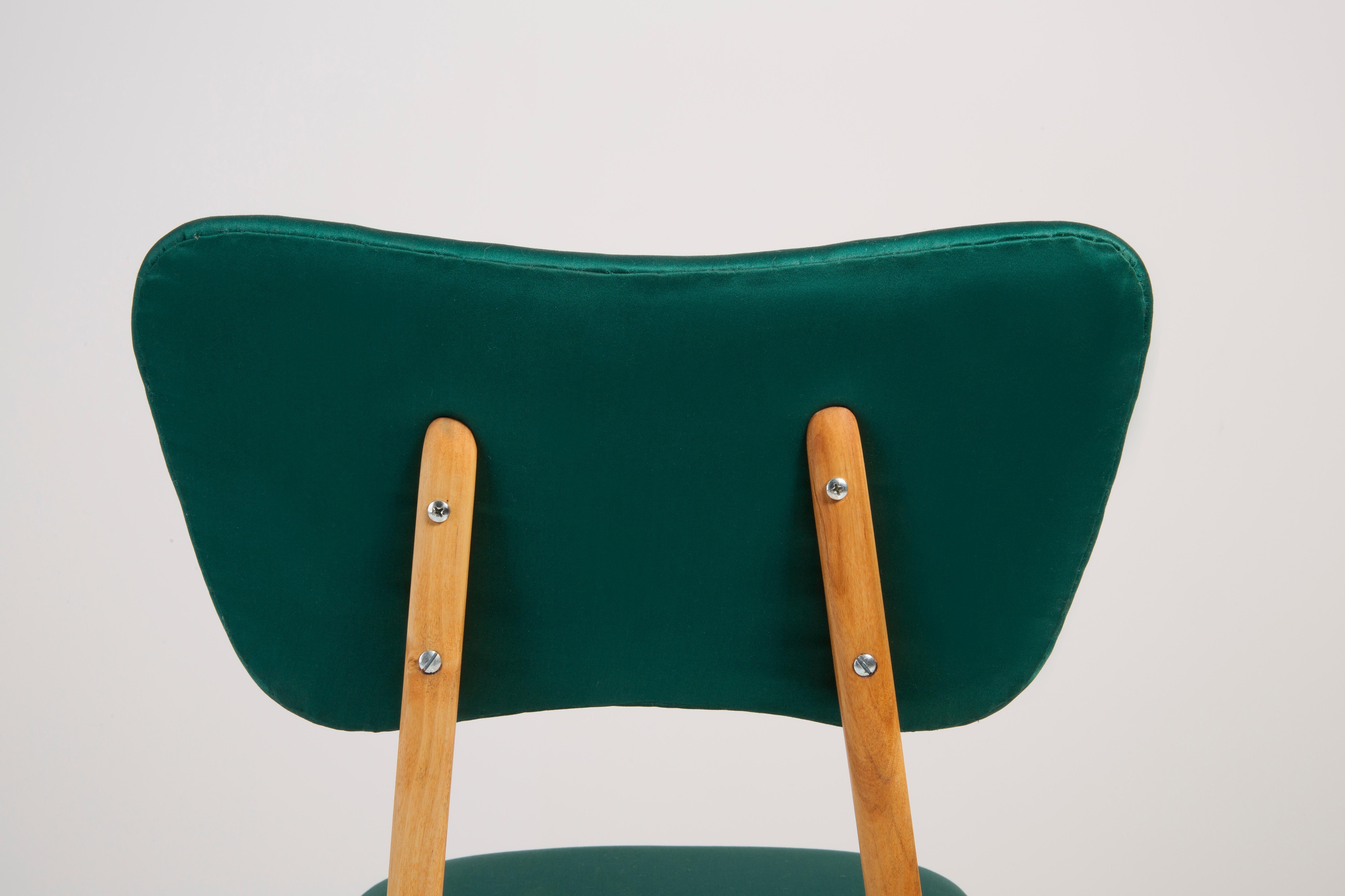 Velvet Set of Two 20th Century Dedar Tabularasa Green Chairs, 1960s For Sale