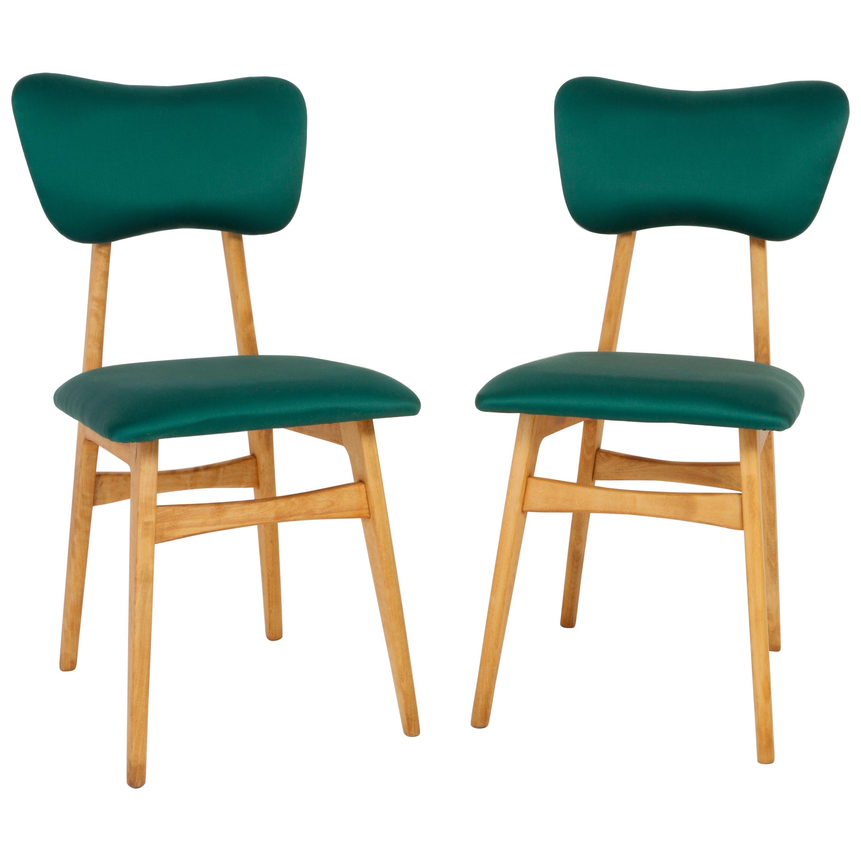 Set of Two 20th Century Dedar Tabularasa Green Chairs, 1960s