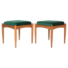 Set of Two 20th Century Green Stools, 1960s