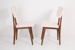 Conjunto de dos sillas Crème Boucle claro del siglo XX, años 60