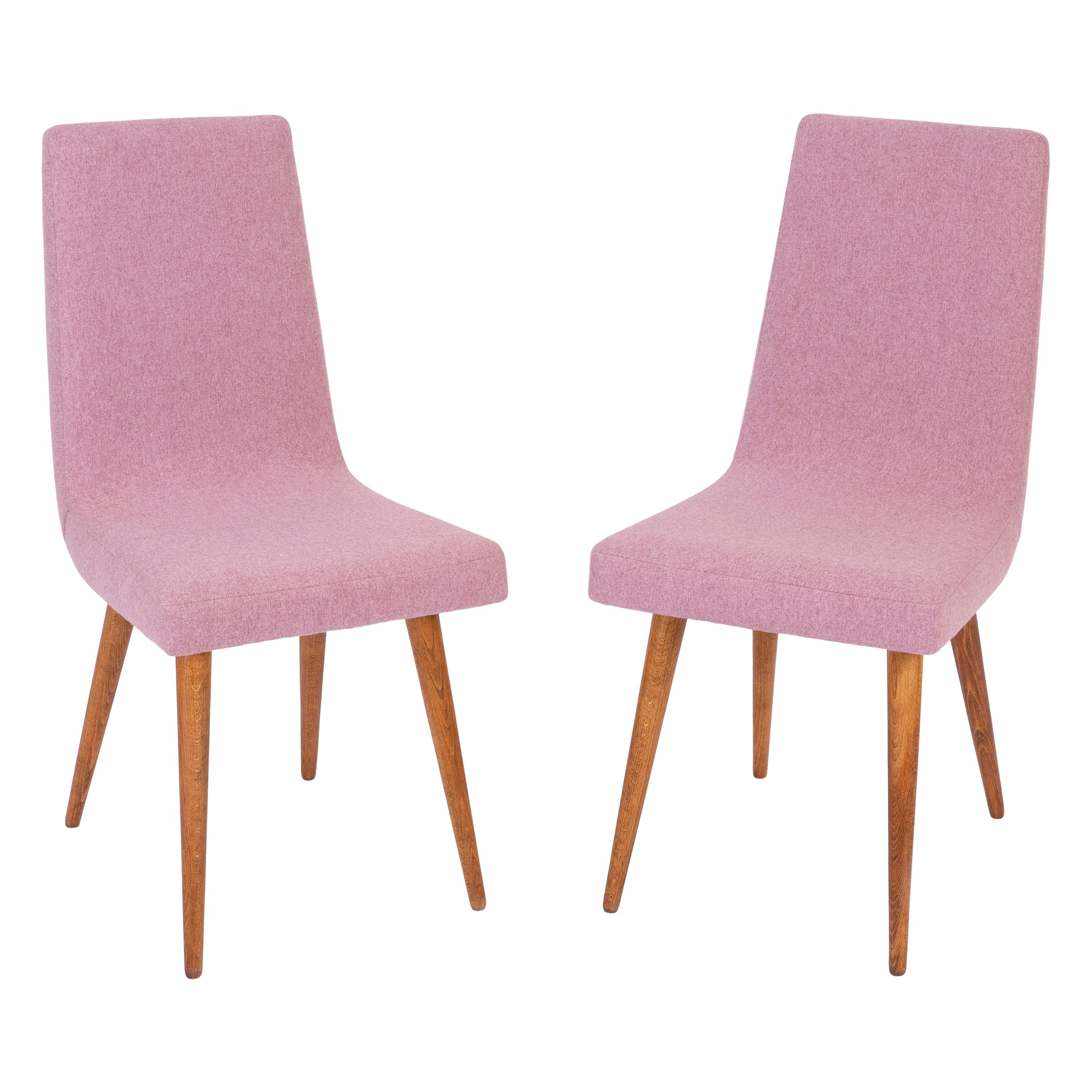 Set of Two 20th Century Pink Mélange Rajmund Halas Chairs, 1960s For Sale