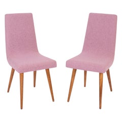 Ensemble de deux chaises Rajmund Halas rose mélangé du 20e siècle, années 60